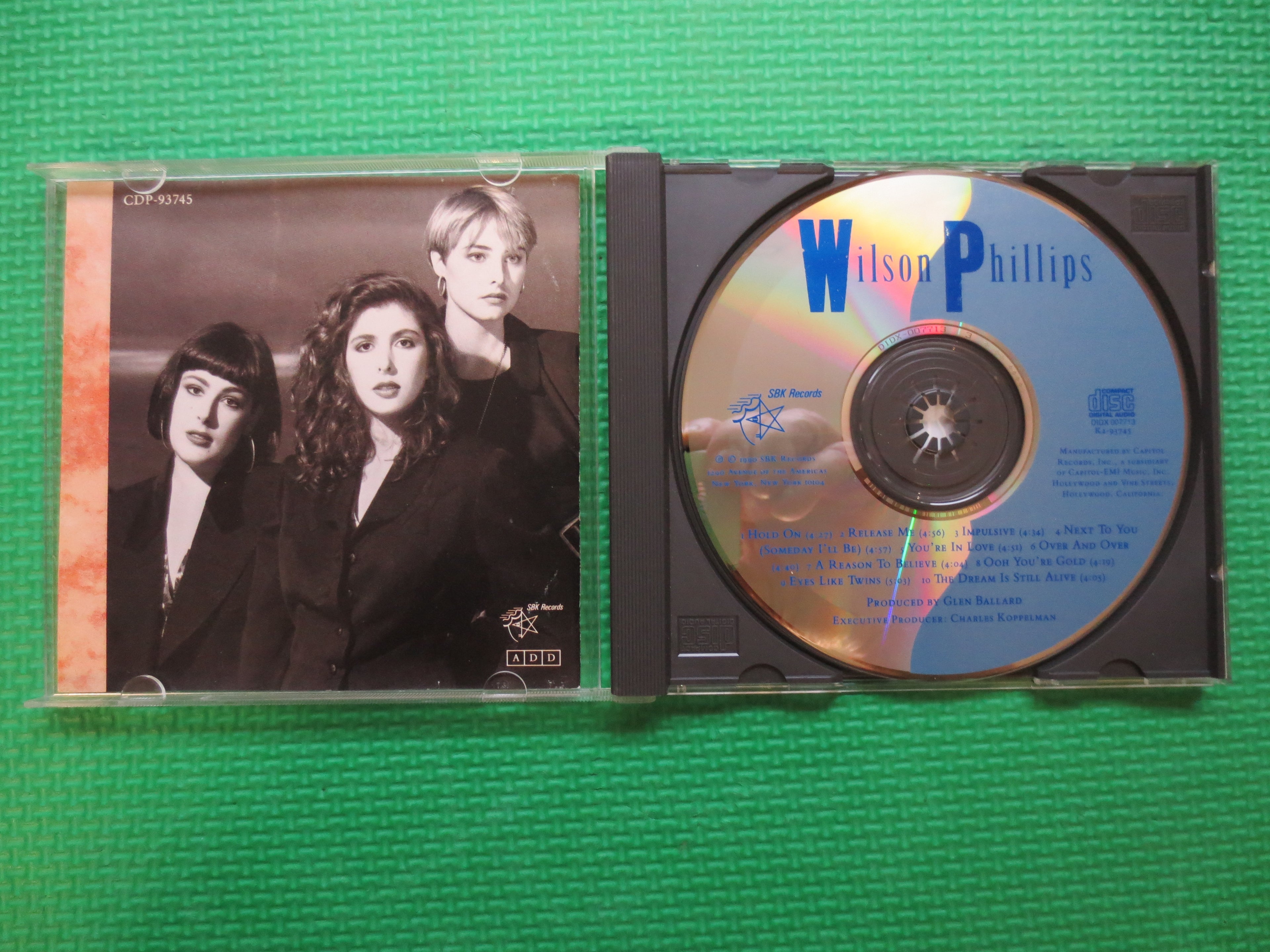 WILSON PHILLIPS, Debut Cd,  Pop Music, 1990 Compact Disc, Vintage Cd