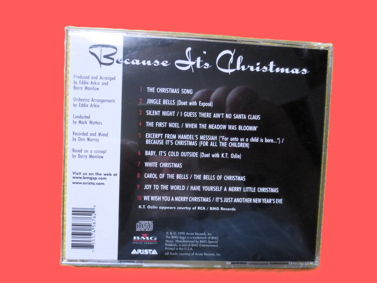 BARRY MANILOW CHRISTMAS Songs, 1990 Vintage Cd, Christmas Album