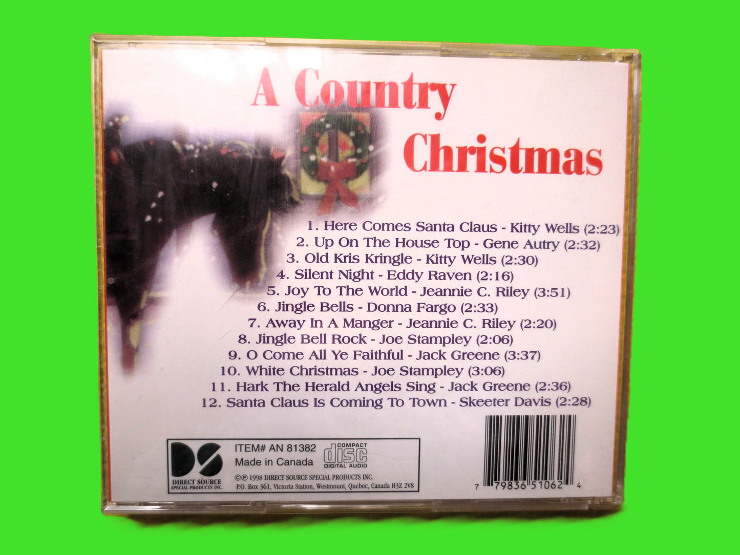 A COUNTRY CHRISTMAS, 1998 Vintage Cd, Christmas Album, Gene Autry