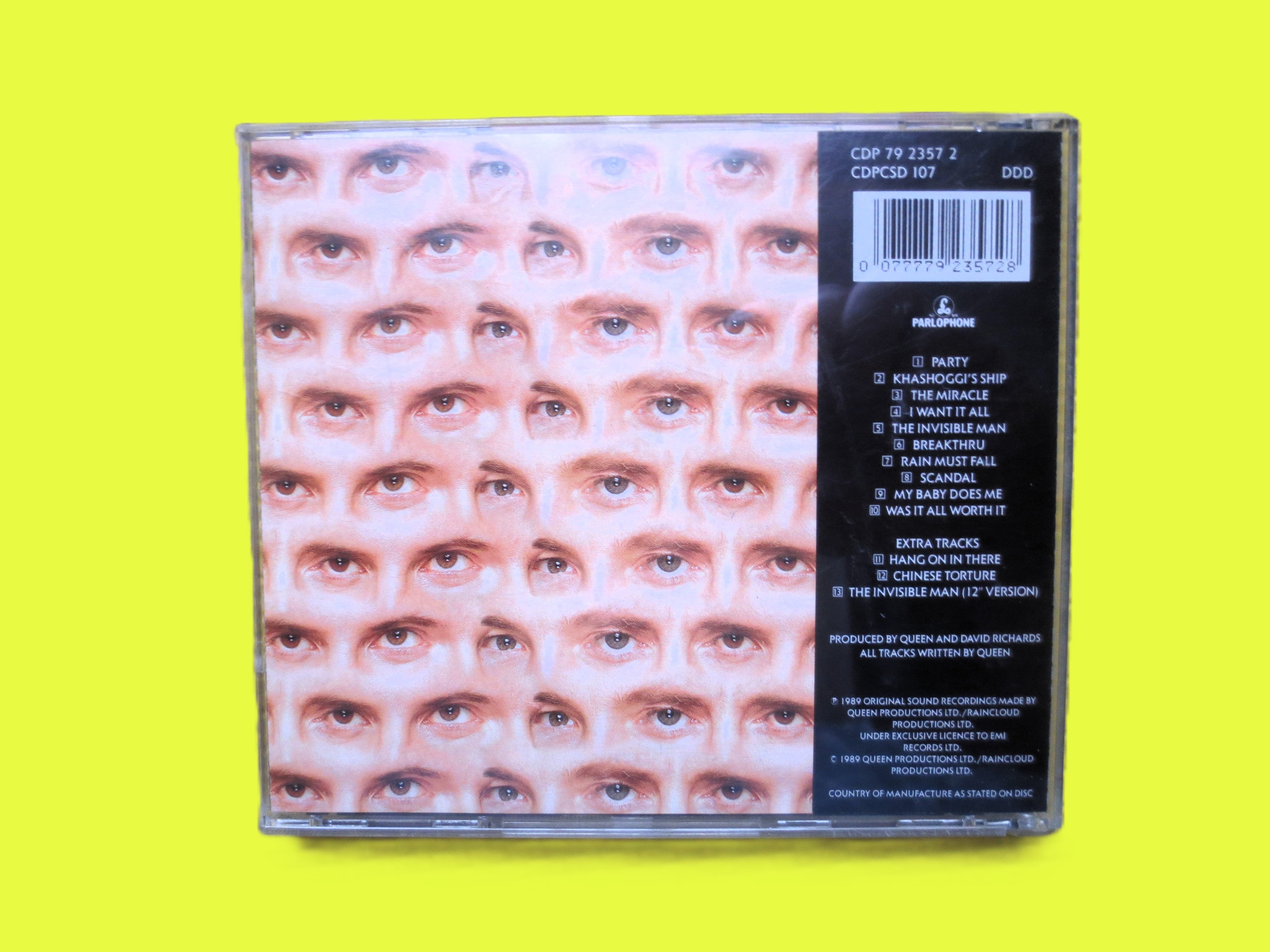 QUEEN, The MIRACLE, 1989 Compact Disc, Vintage Cd