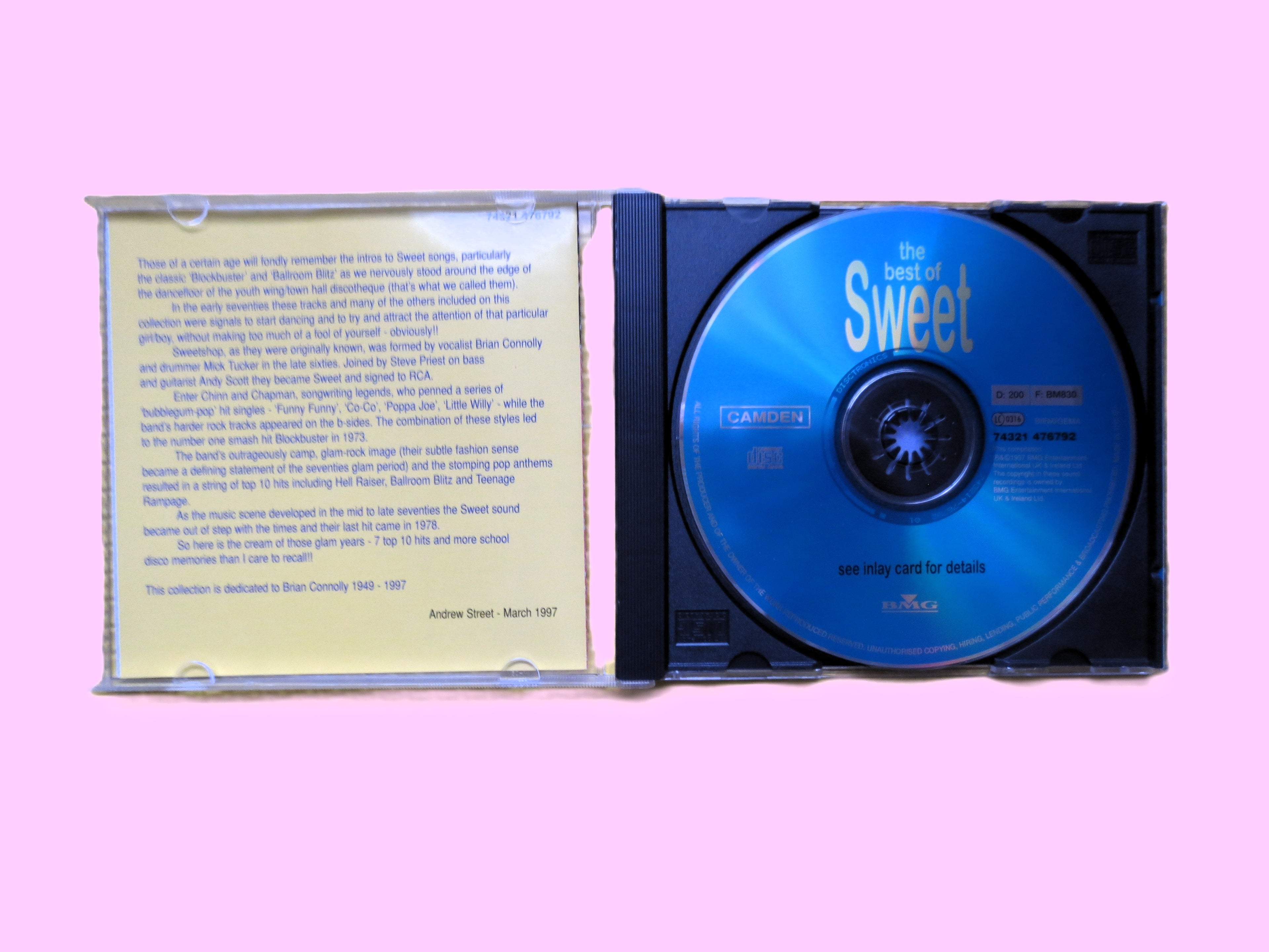 The SWEEET, HITS Album, ROCK Music, 1997 Compact Disc, Vintage Cd