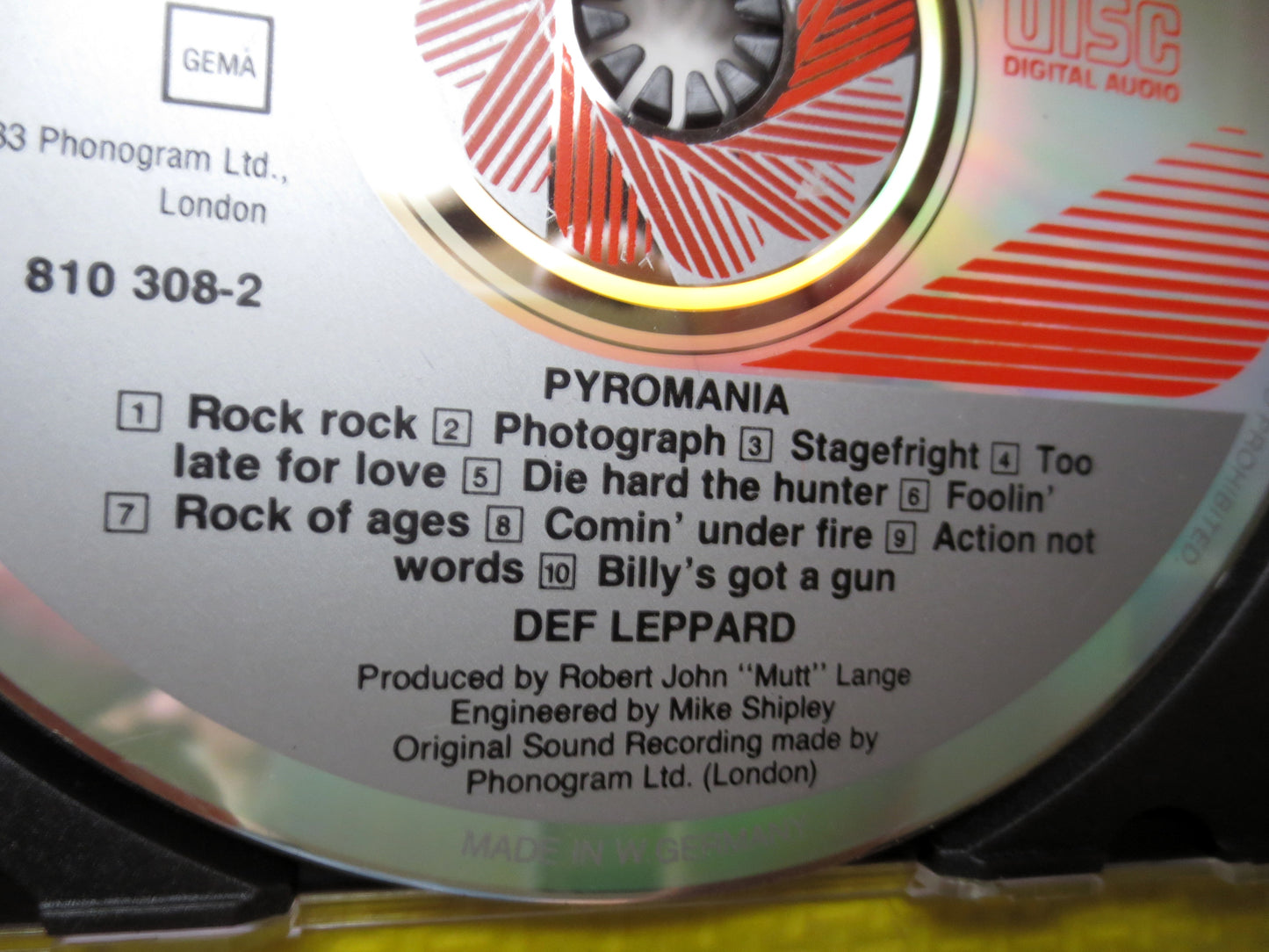 DEF LEPPARD, PYROMANIA, Rock Album, 1983 Compact Disc, Vintage Cd