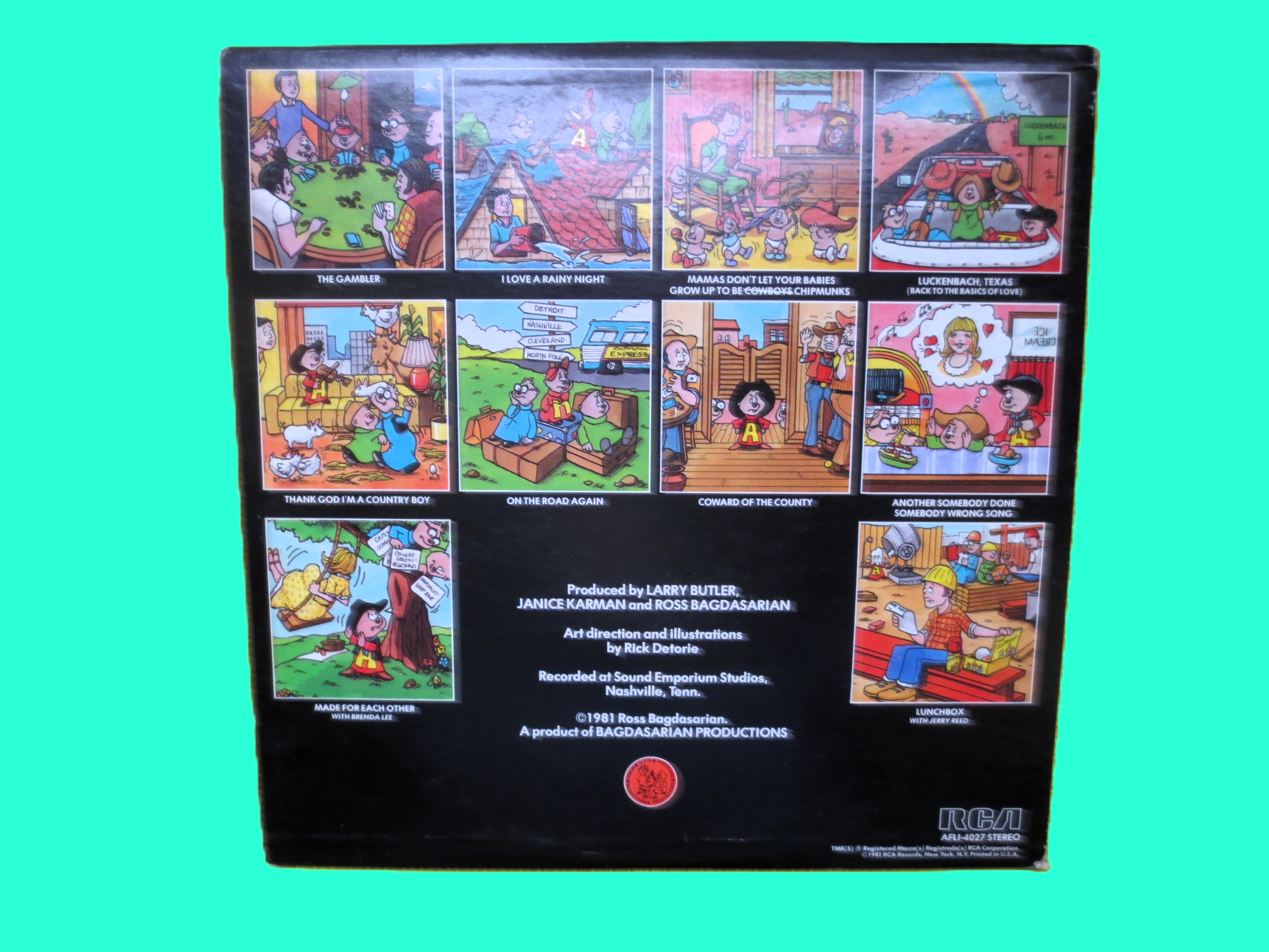 CHIPMUNKS, URBAN Chipmunk, includes POSTER, 1981 Record, Vintage Album, Vinyl Lp