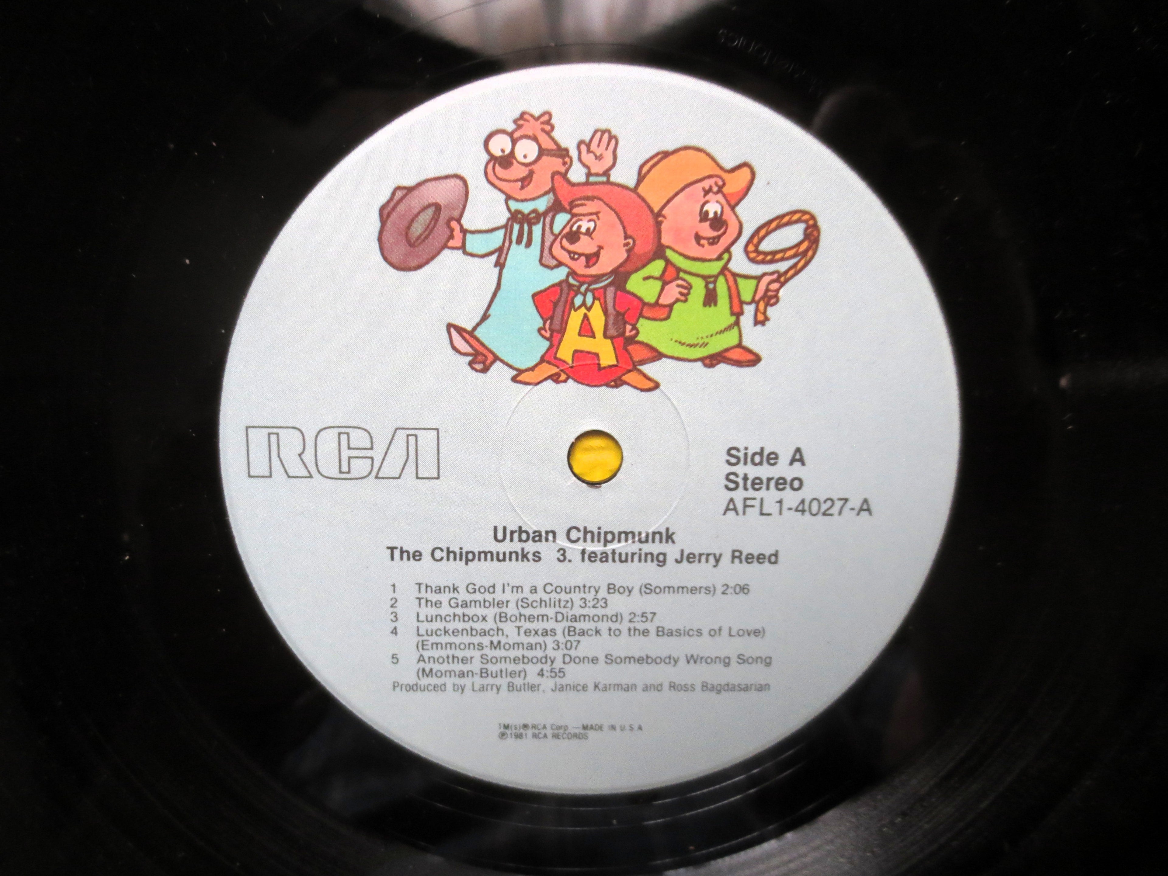 CHIPMUNKS, URBAN Chipmunk, includes POSTER, 1981 Record, Vintage Album, Vinyl Lp