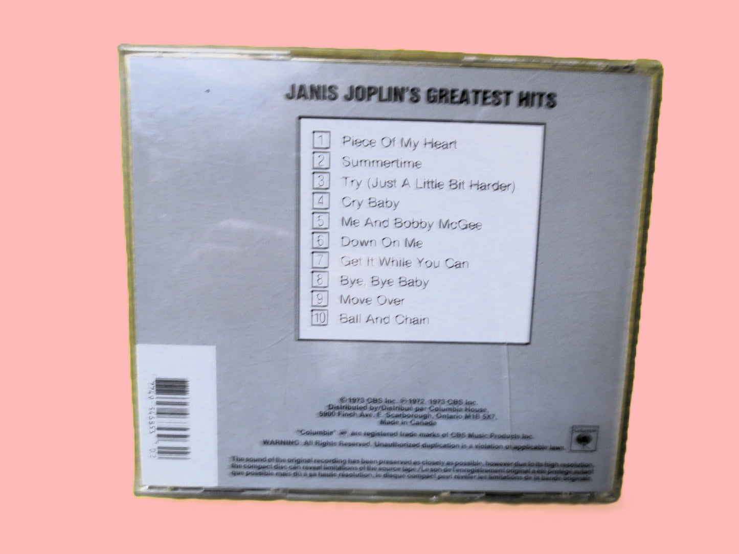 JANIS JOPLIN, GREATEST Hits, Rock, Compact Disc