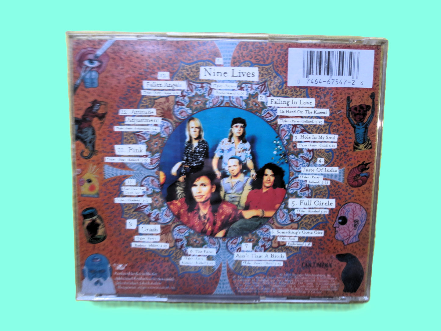 AEROSMITH Cd, "NINE LIVES" - 1997 Compact Disc, Rock Album, Vintage Cd