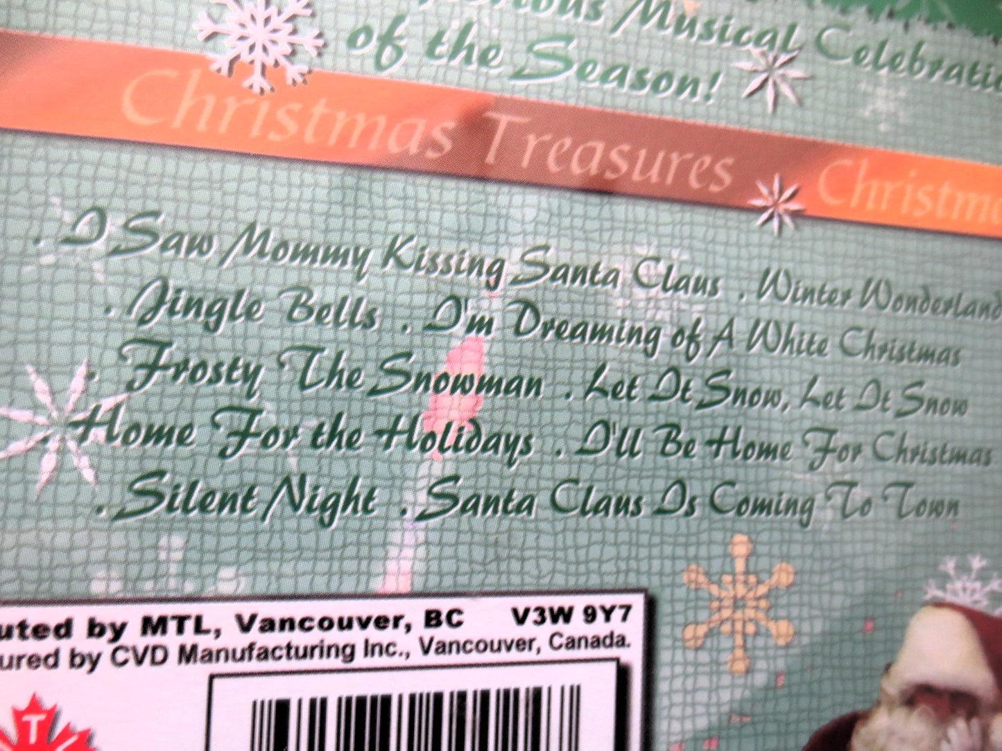 CHRISTMAS TREASURES, SANTA Claus, 1997 Compact Disc, Christmas Music