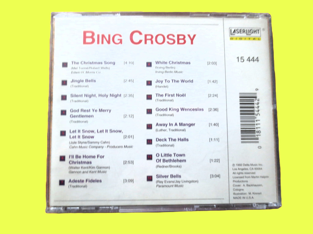 BING CROSBY, White CHRISTMAS Cd, 1992 Compact Disc, Christmas Music