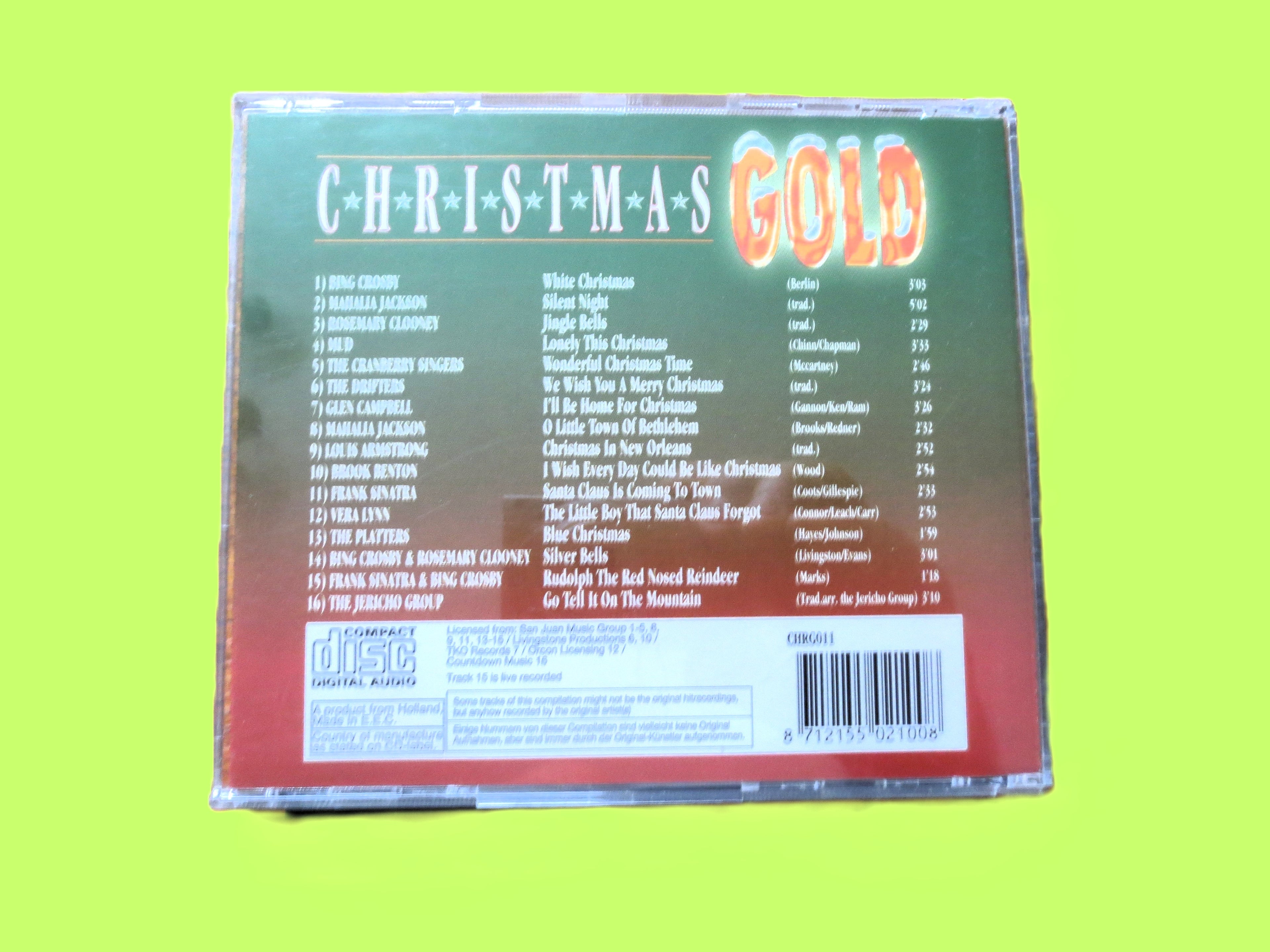 CHRISTMAS Cd, Frank SINATRA & Bing CROSBY, 1995 Compact Disc, Christmas Gold