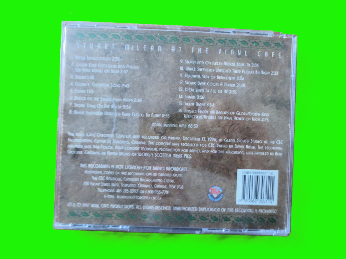STUART McLEAN, Vinyl Cafe: The CHRISTMAS Concert, Comedy CD - 1997 Vintage Album