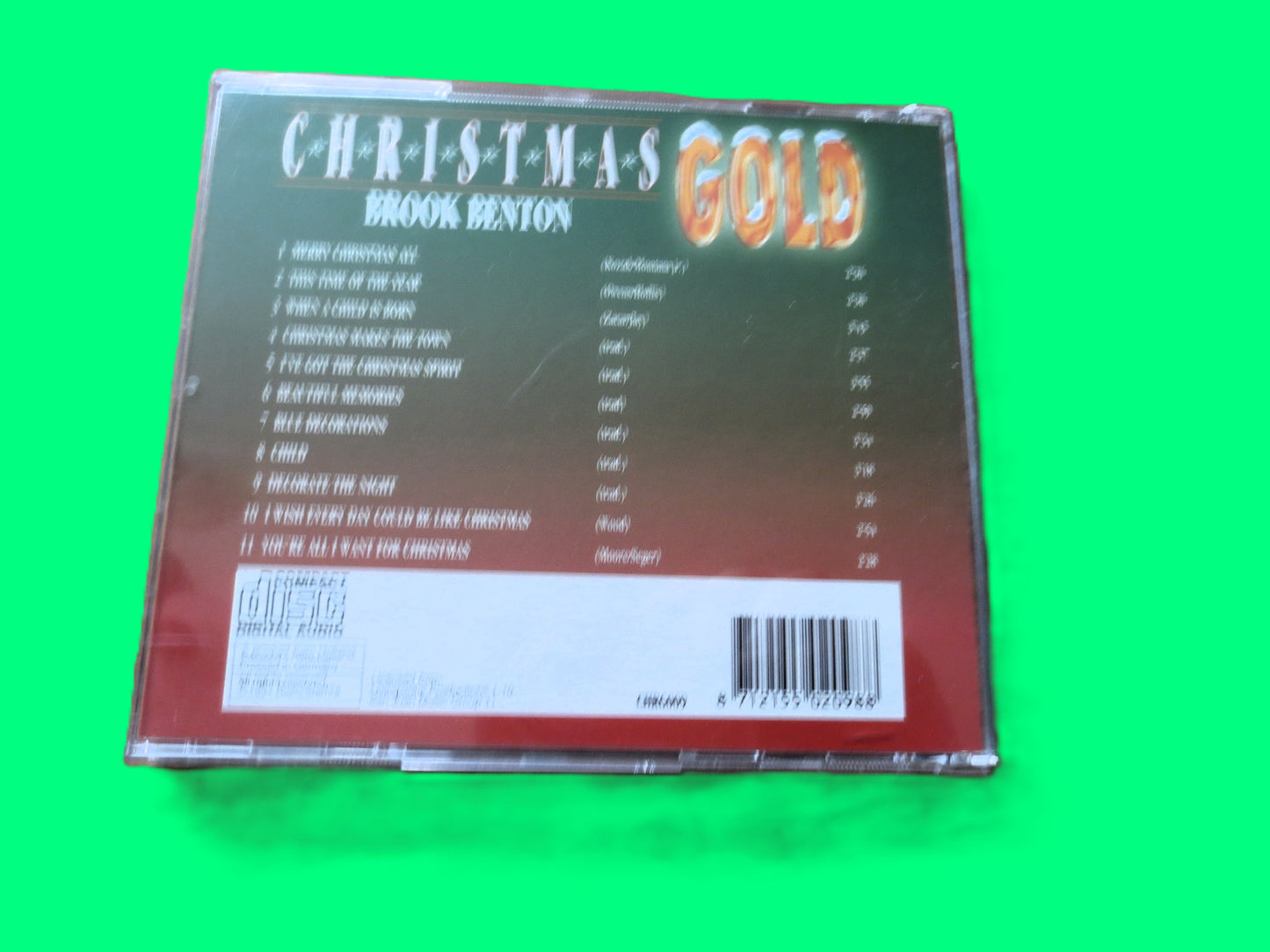 CHRISTMAS Cd, BROOK BENTON, 1995 Compact Disc, Christmas Music