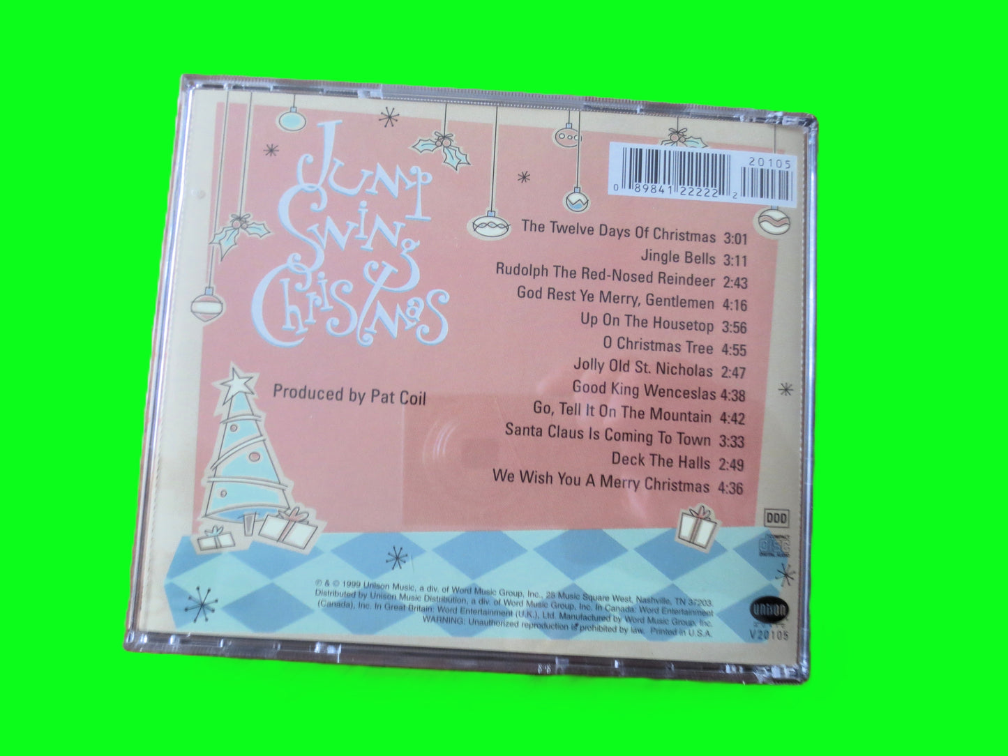 JUMP SWING CHRISTMAS, 1999 Compact Disc, Christmas Music Cd