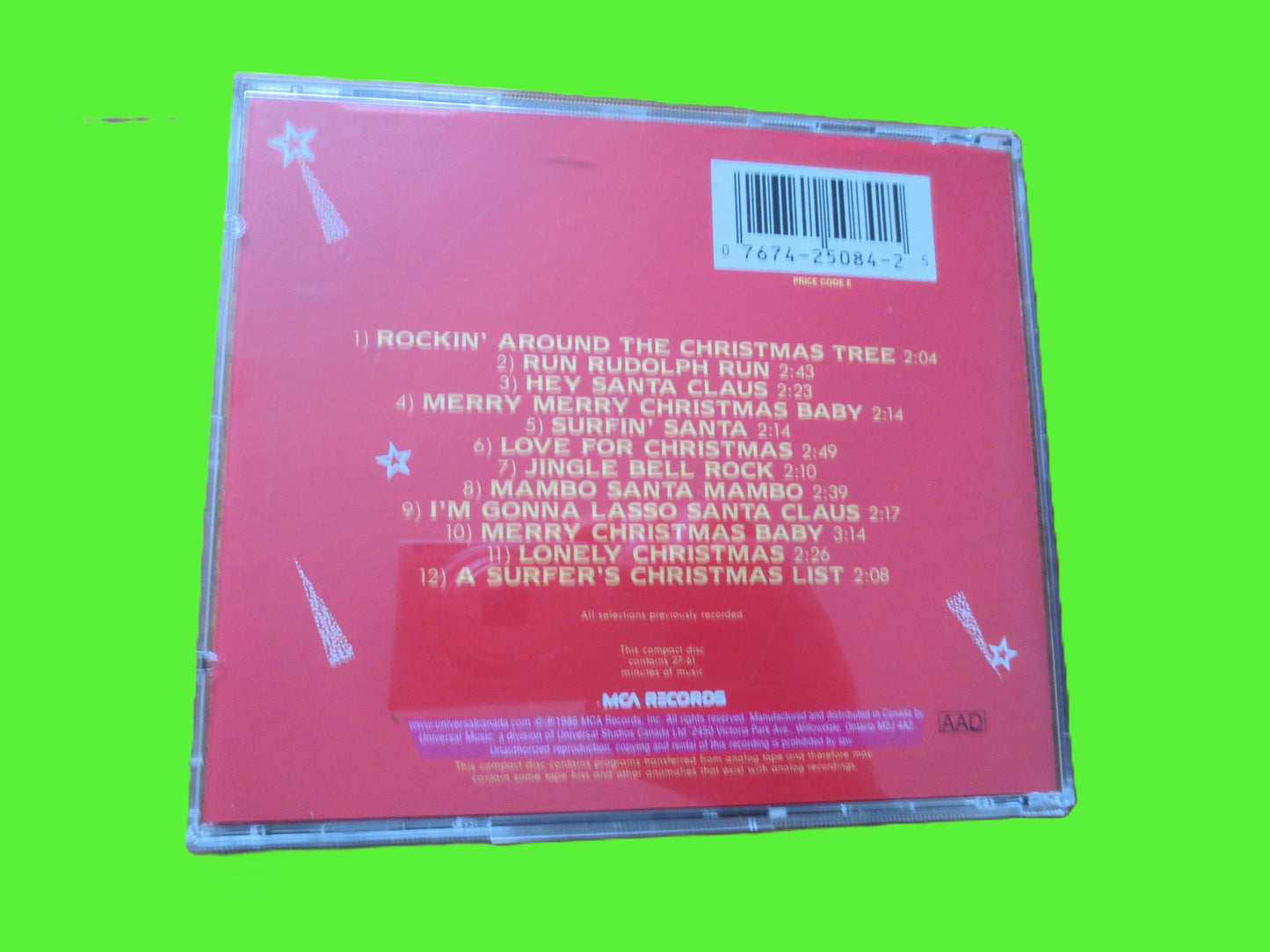 ROCKIN' LITTLE CHRISTMAS, 1986 Compact Disc, Christmas Music Cd