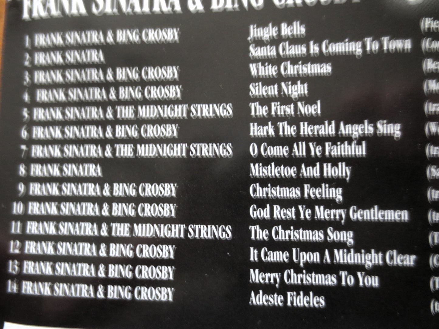 CHRISTMAS Cd, Frank SINATRA & Bing CROSBY, 1995 Compact Disc, Christmas Music