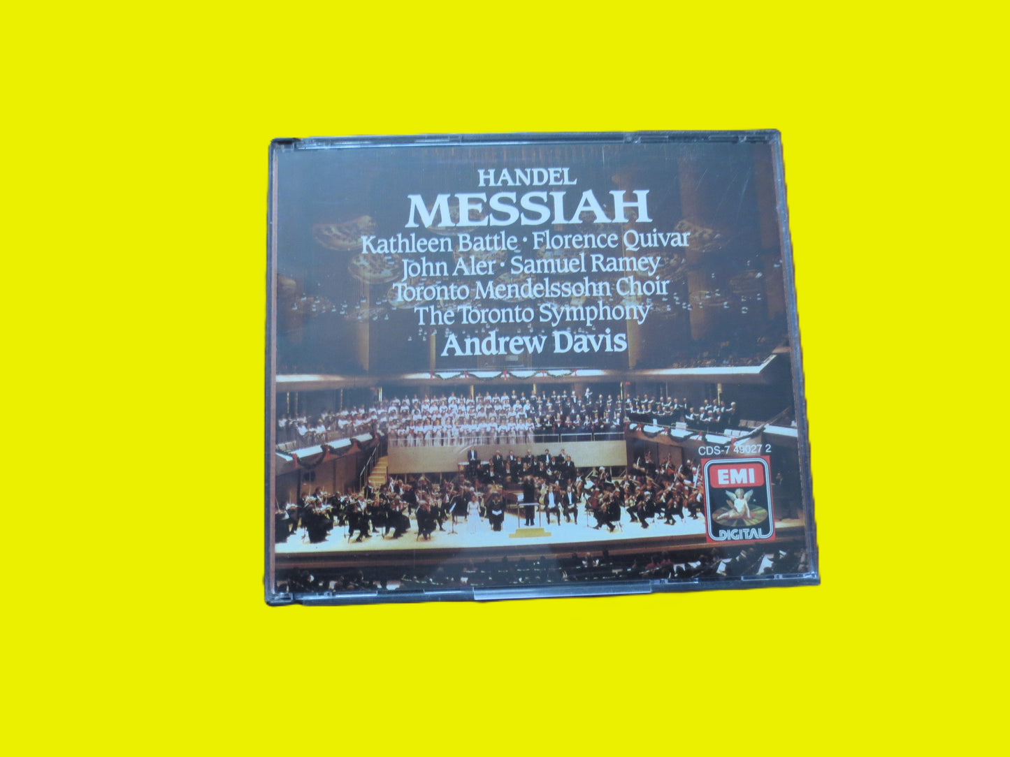 Handel MESSIAH, 2 Discs, CHRISTMAS Music, MESSIAH Cd, 1987 Compact Disc