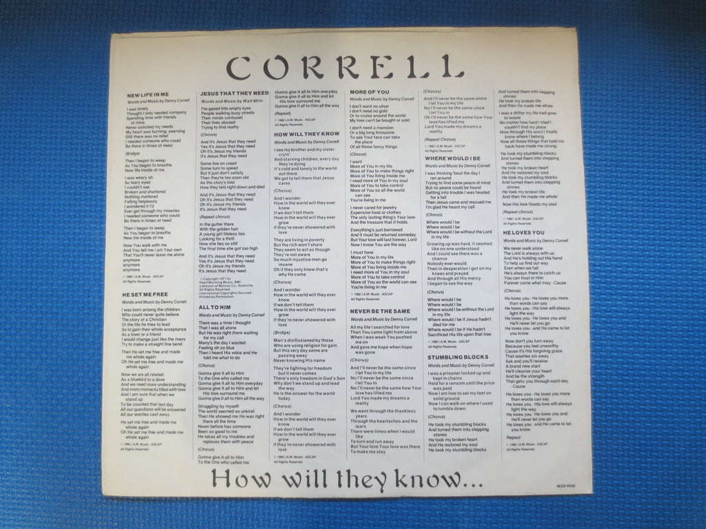Denny Correll – How Will They Know... (1980) Vinyl LP
