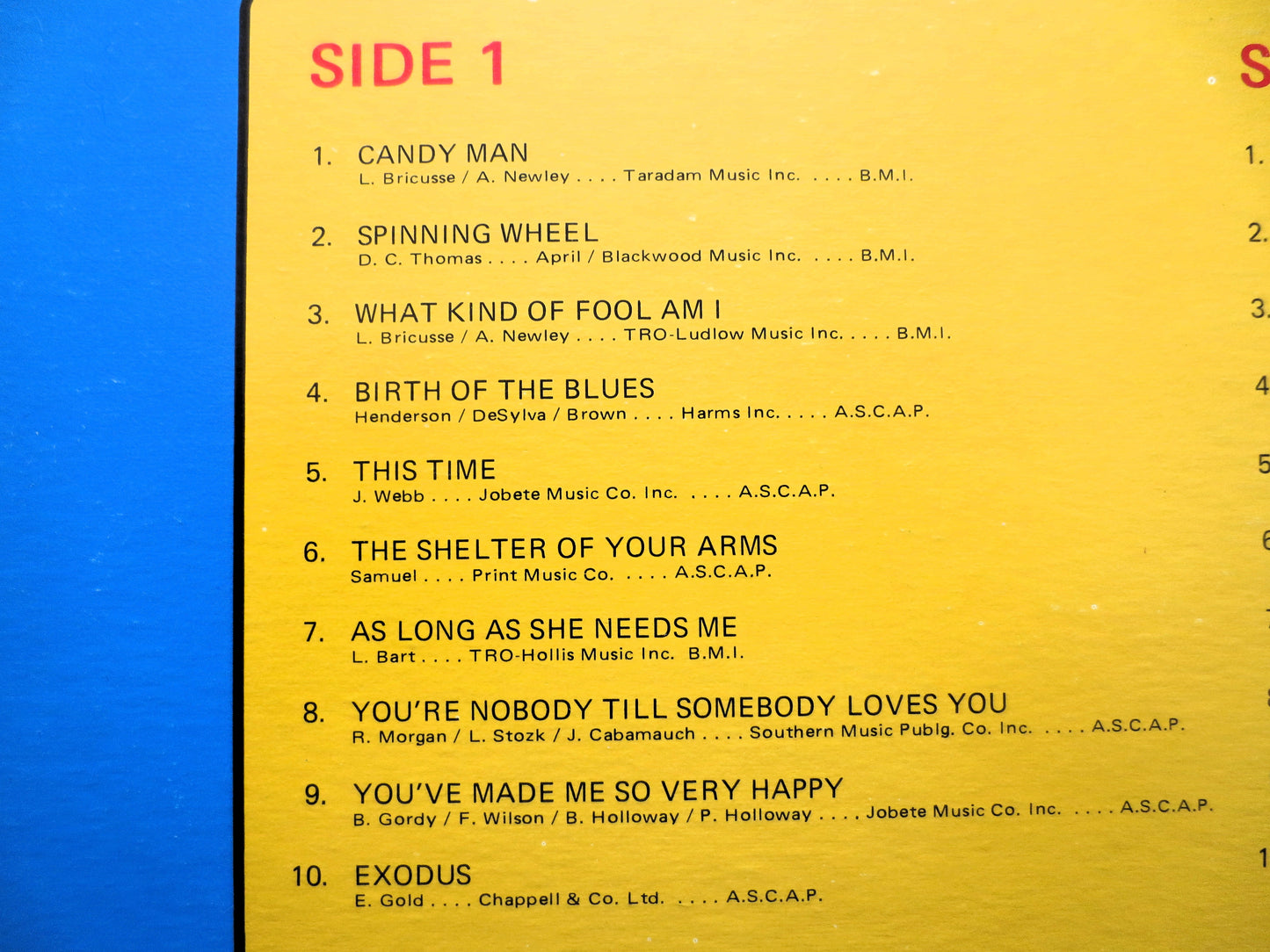 SAMMY DAVIS Jr., The SOUNDS of Sammy, 1972 K-Tel Records, Jazz Lp, Vinyl Record