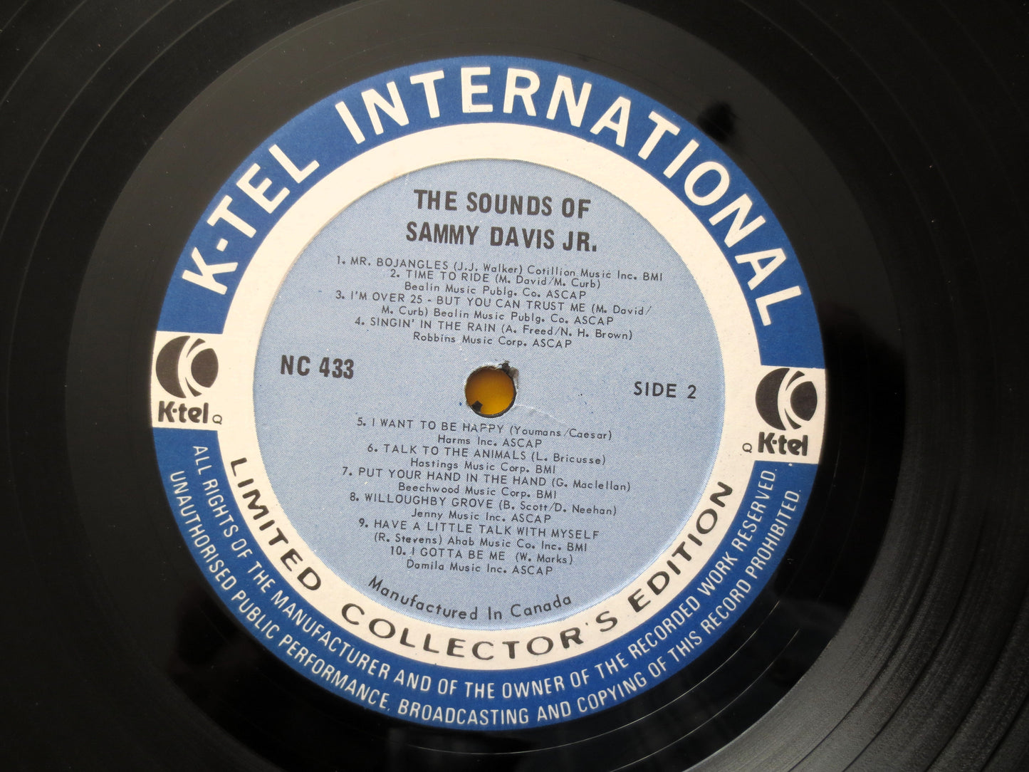 SAMMY DAVIS Jr., The SOUNDS of Sammy, 1972 K-Tel Records, Jazz Lp, Vinyl Record