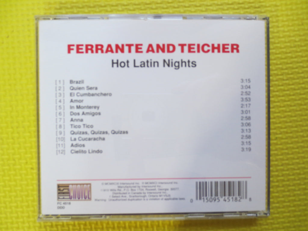 FERRANTE TEICHER, Hot LATIN Nights, Latin Dance Music Cd, Classical Cd, Music Cd, Cds, Ferrante and Teicher, 1993 Compact Discs