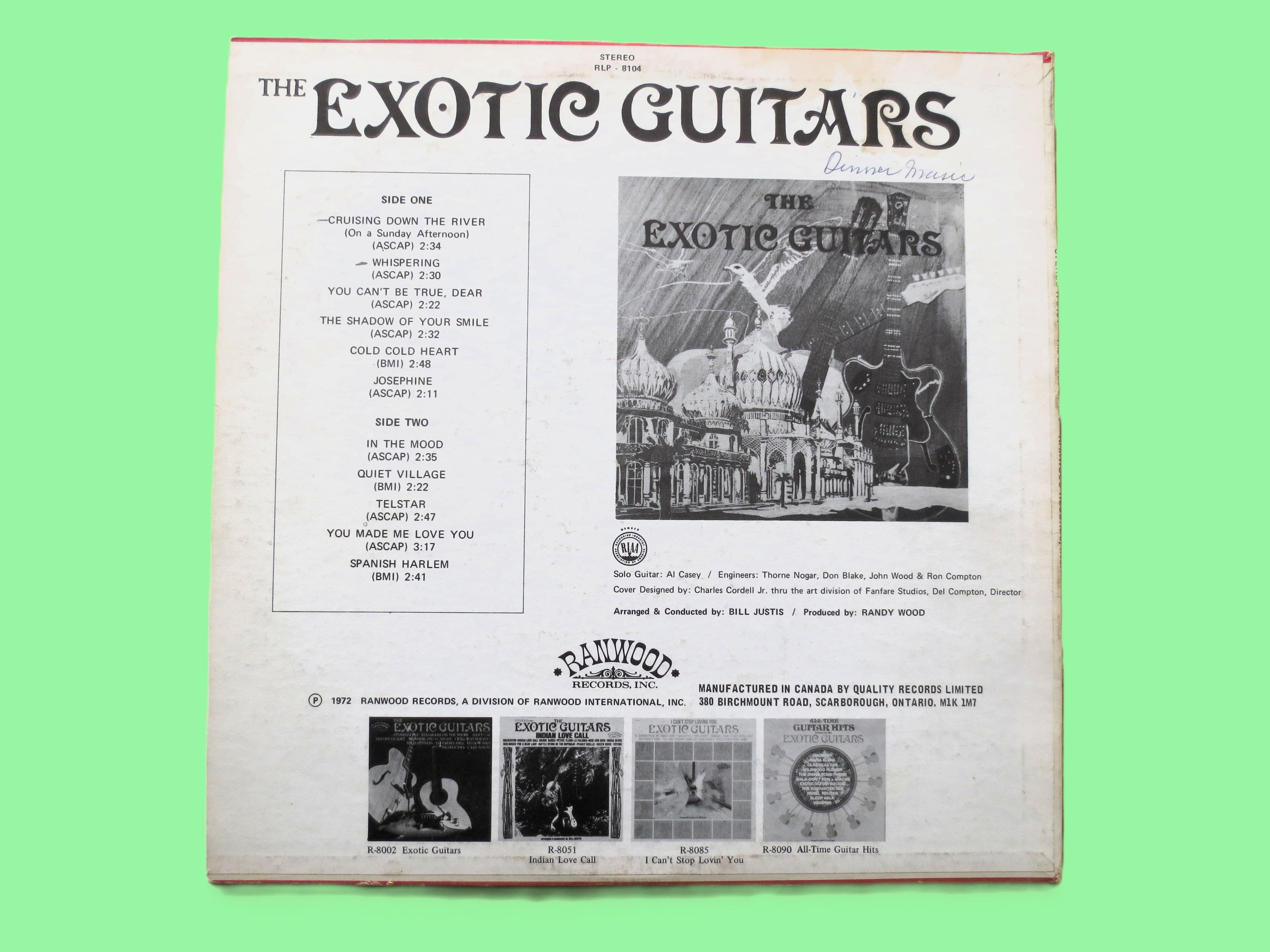 The Exotic Guitars (1972) Vinyl LP