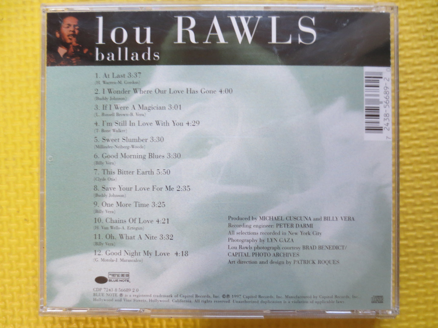 LOU RAWLS, Ballads, BLUENOTE Label, Blue Note Cd, Lou Rawls Cd, Lou Rawls Album, Blue Note Records, Motown, 1997 Compact Disc