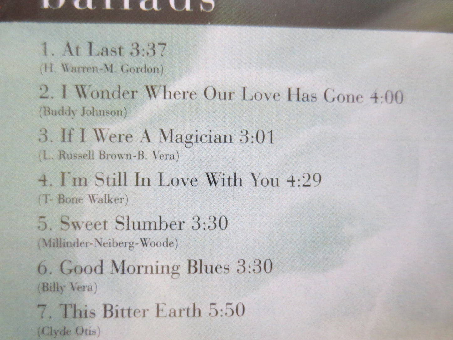 LOU RAWLS, Ballads, BLUENOTE Label, Blue Note Cd, Lou Rawls Cd, Lou Rawls Album, Blue Note Records, Motown, 1997 Compact Disc