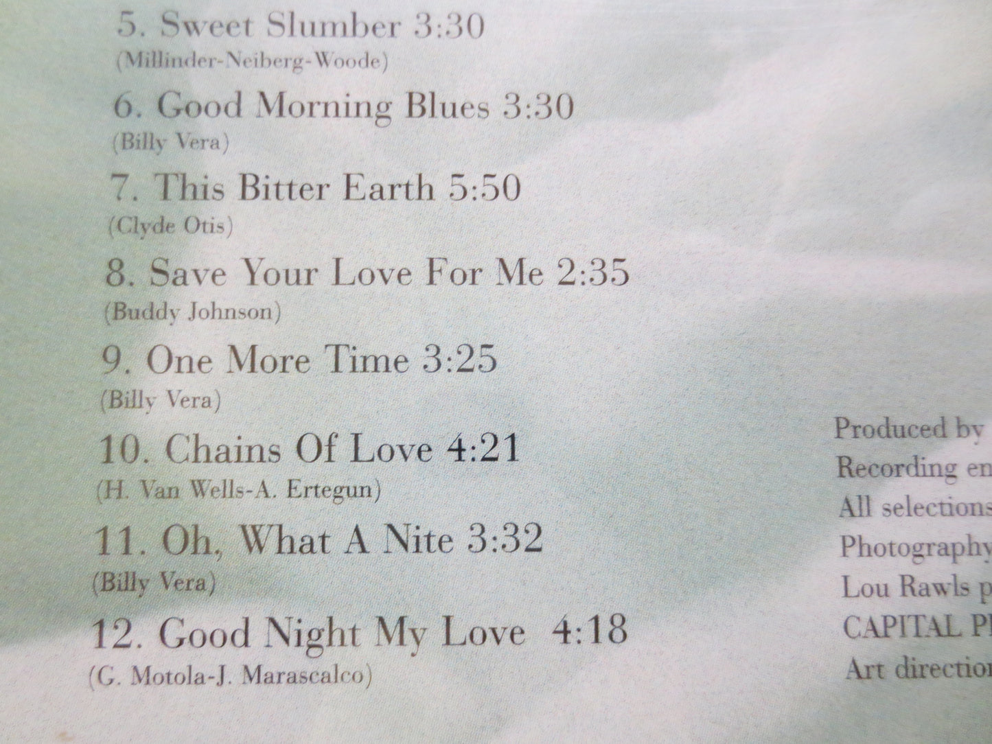 LOU RAWLS, Ballads, BLUENOTE Label, Blue Note Cd, Lou Rawls Cd, Lou Rawls Album, Blue Note Records, Motown, 1997 Compact Disc