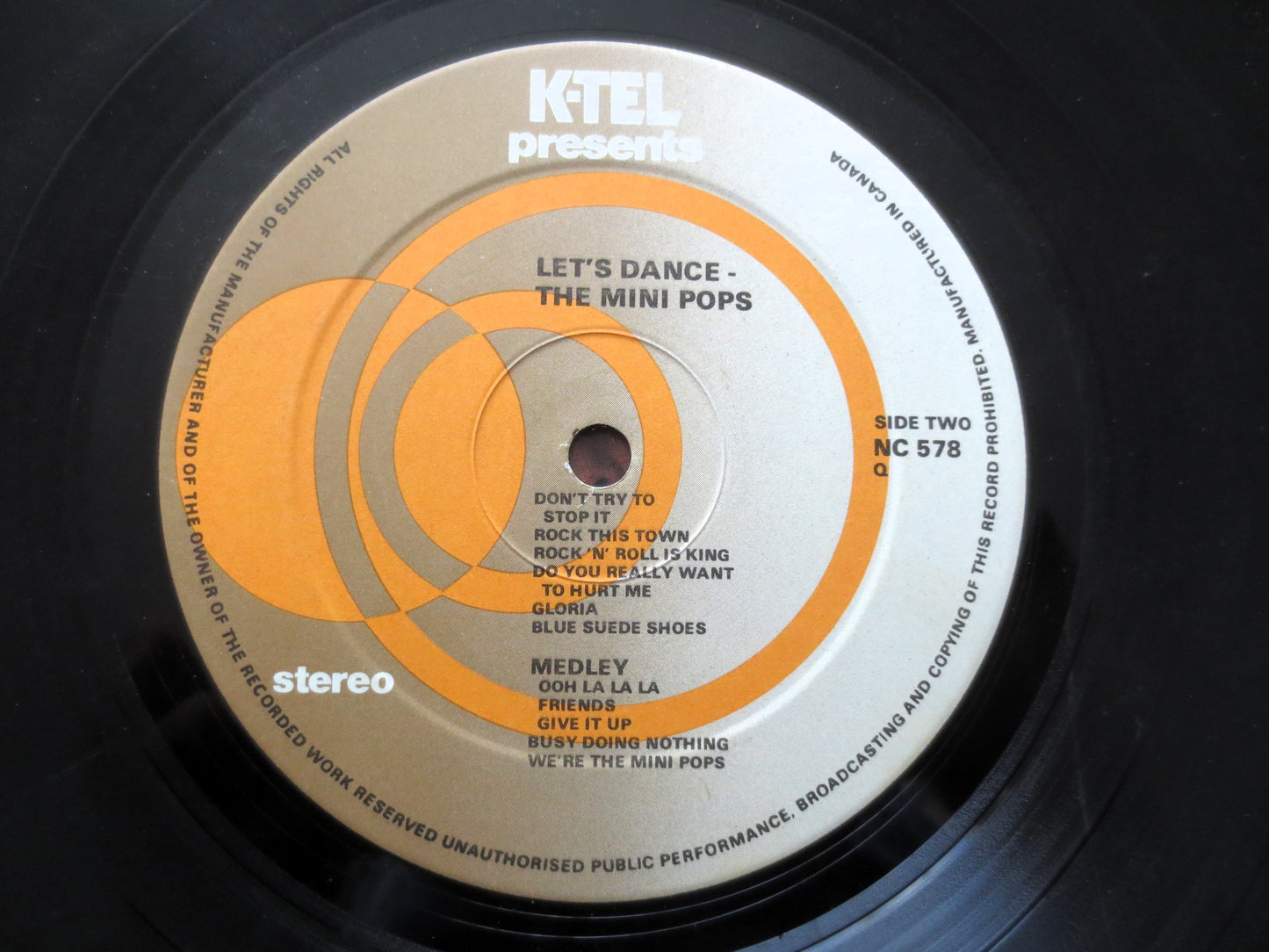 MINI-POPS, Let's DANCE Vol. 3, 1985 K-Tel Records, Kids Lp, Children's Album, 002