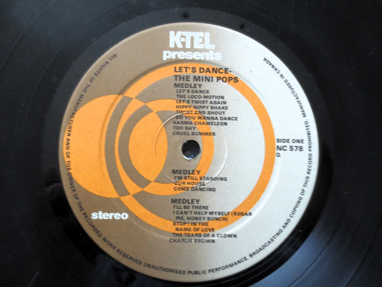 MINI-POPS, Let's DANCE Vol. 3, 1985 K-Tel Records, Kids Lp, Children's Album, 002