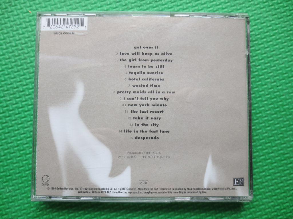 The EAGLES, Hell Freezes Over, Rock Music, 1994 Compact Disc Vintage Cd