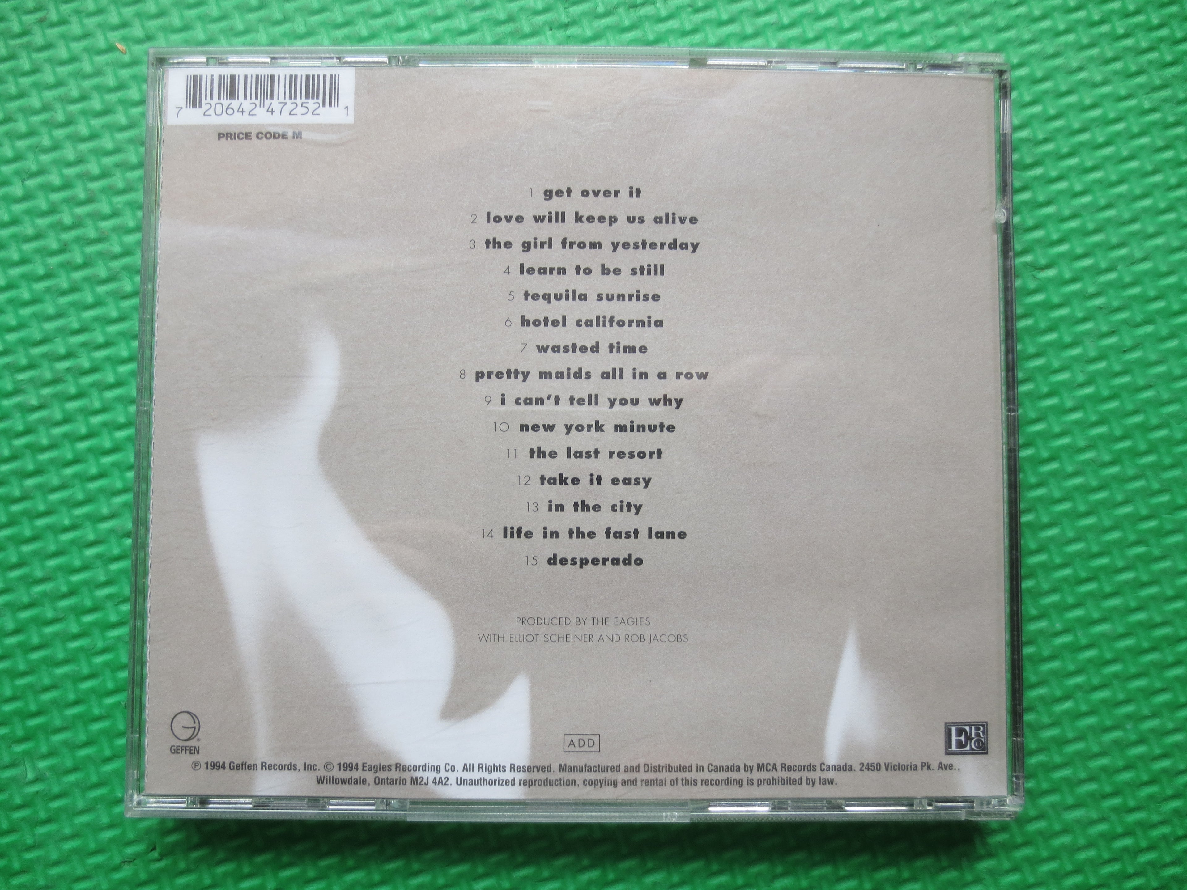 The EAGLES, Hell Freezes Over, Rock Music, 1994 Compact Disc Vintage Cd