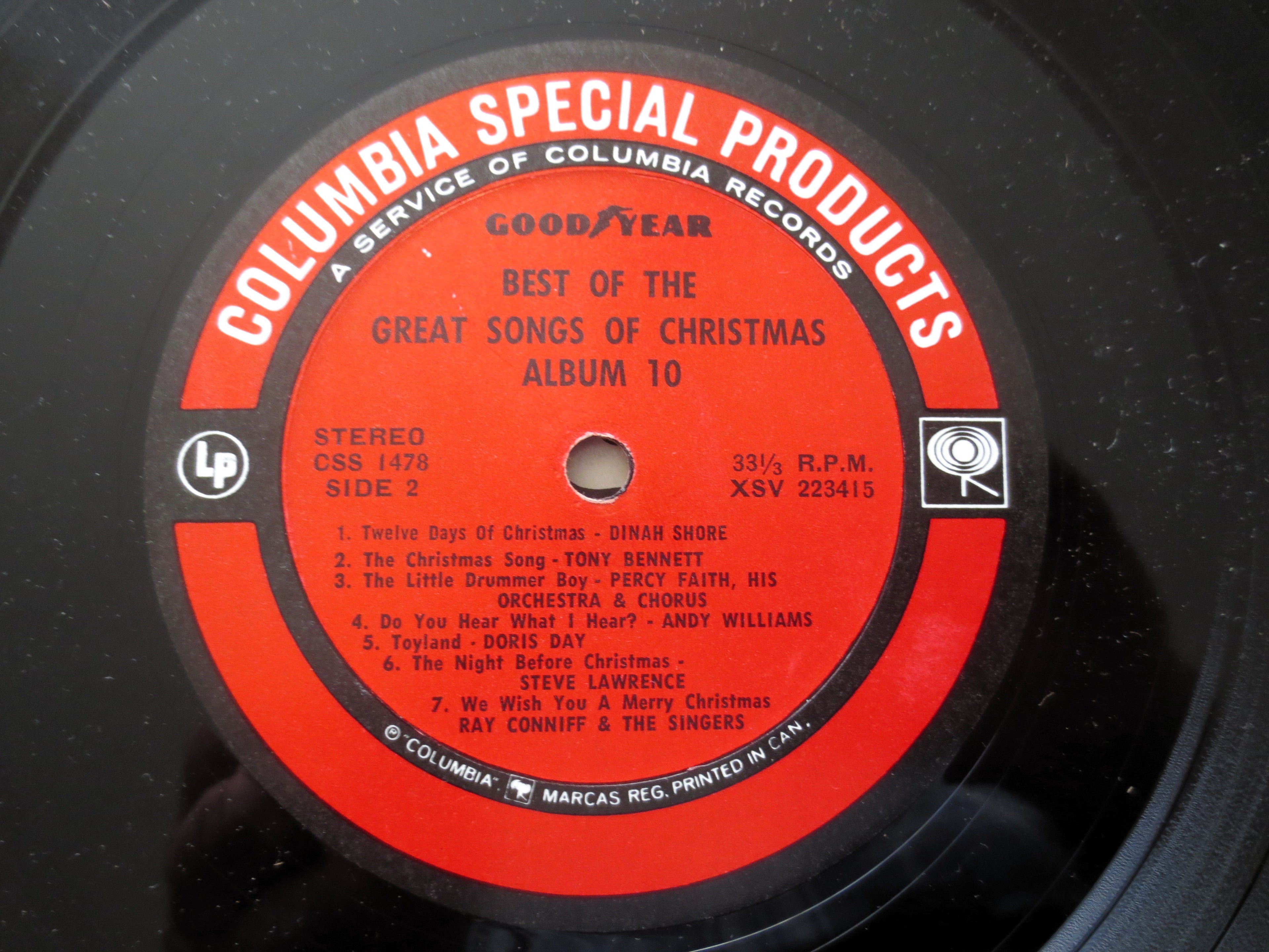 GREAT SONGS of CHRISTMAS, Album 10, 1970 Records, Vintage Vinyl, Christmas Lp