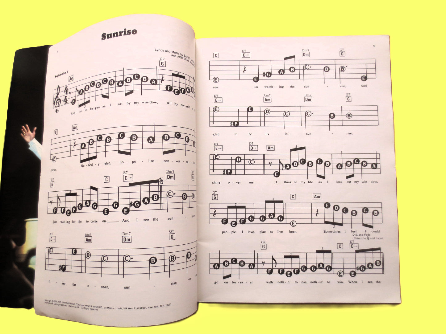 BARRY MANILOW, SHEET Music, Vintage Songbook, 1979 Music Book