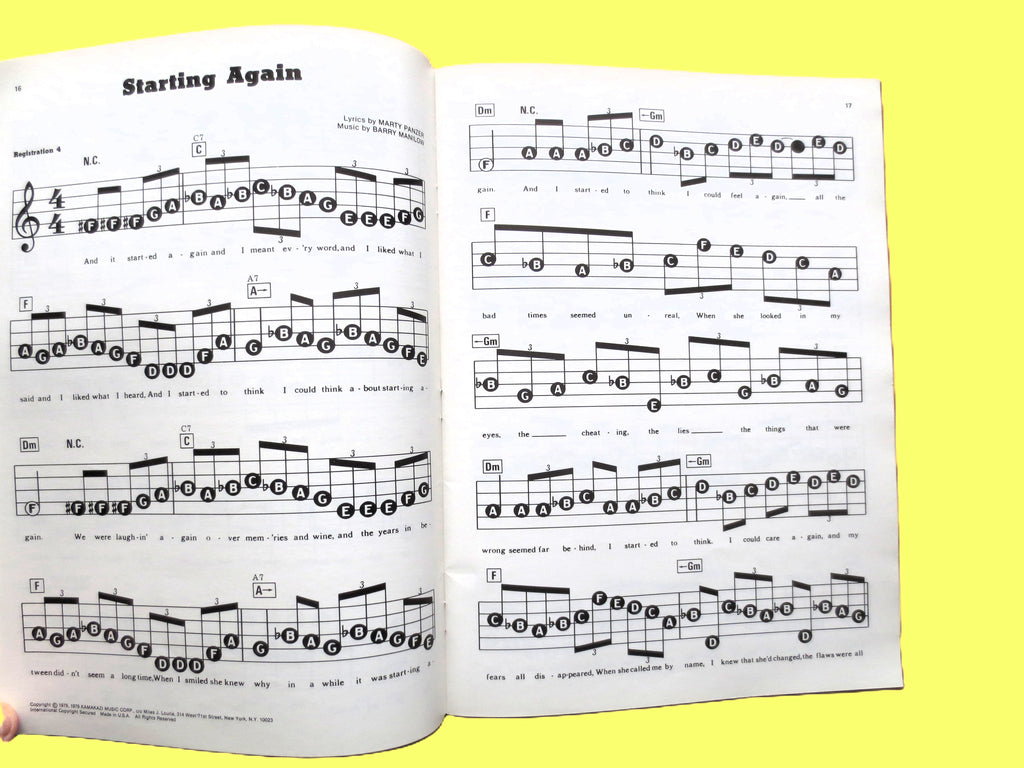Barry Manilow – Sheet Music Songbook (1979)