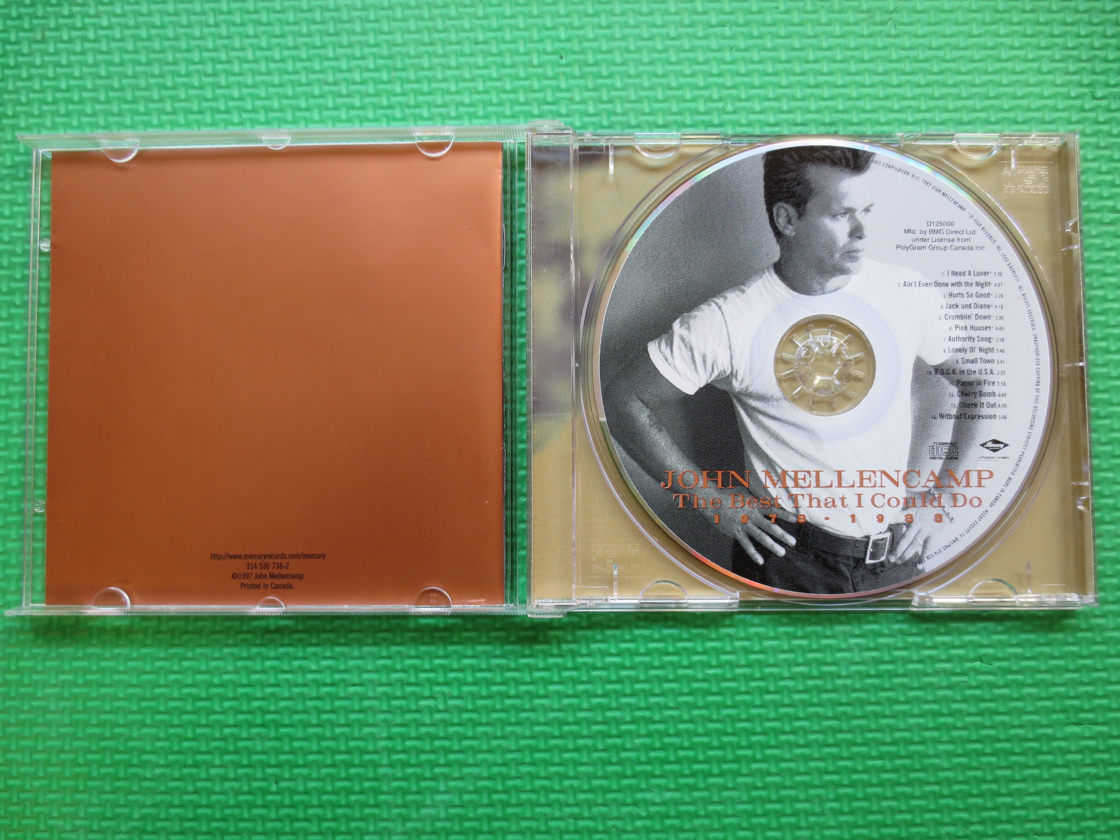 JOHN MELLENCAMP, The Best That I Could Do, 1978-1988, John Cougar, 1997 Compact Disc, Vintage Cd