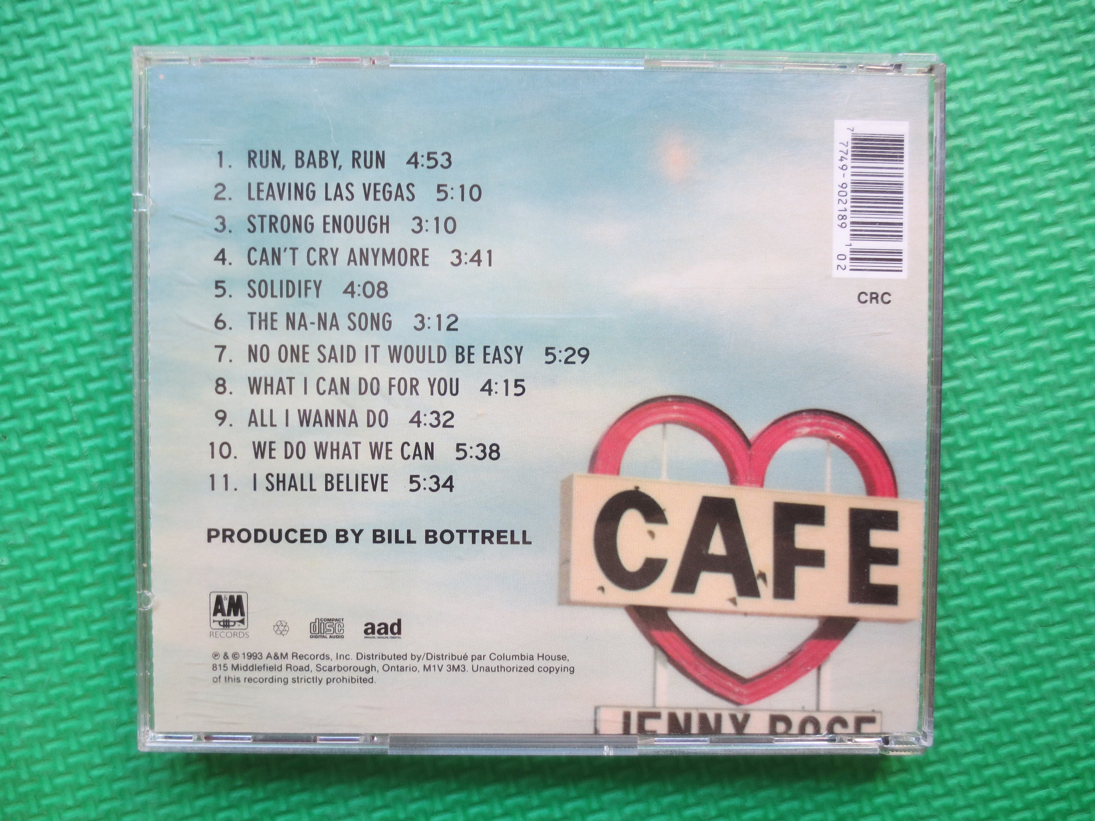 SHERYL CROW, Tuesday Night Music Club, 1993 Compact Disc, Vintage Cd