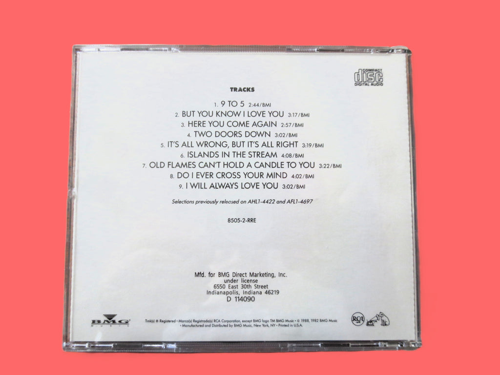 DOLLY PARTON, GREATEST Hits, Country Cd, 1988 Compact Disc, Vintage Cd