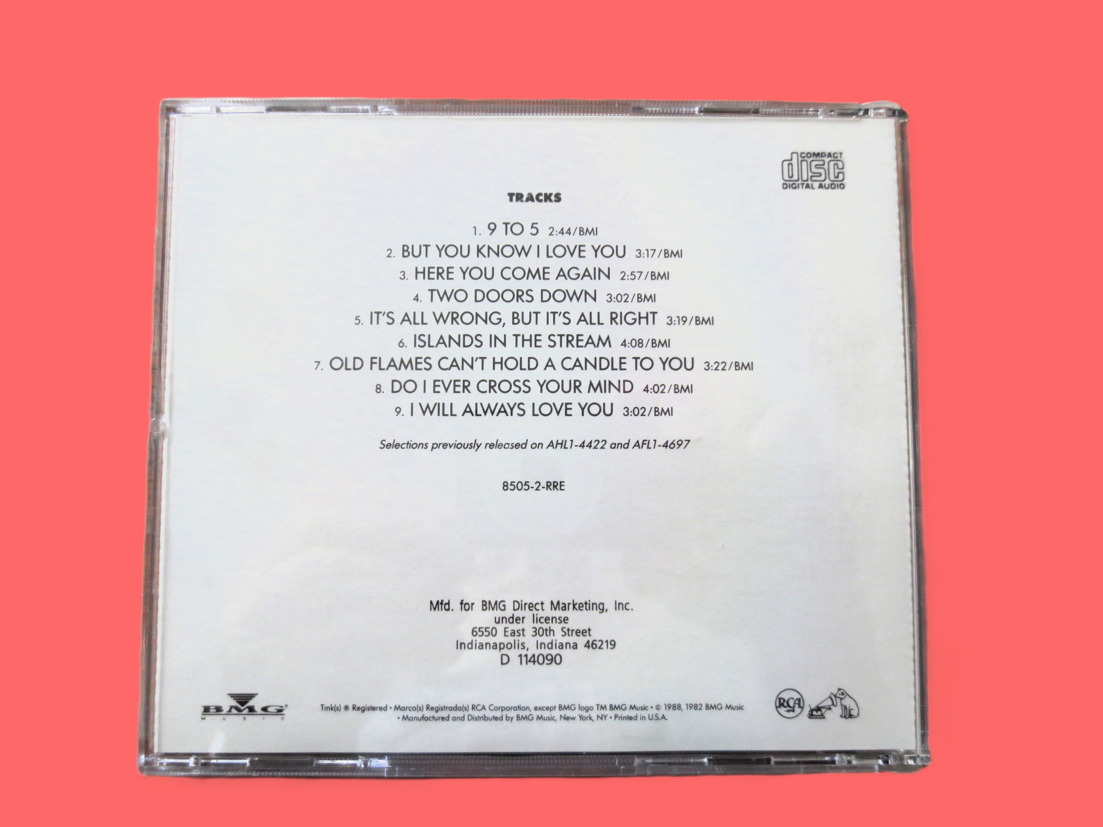 DOLLY PARTON, GREATEST Hits, Country Cd, 1988 Compact Disc, Vintage Cd