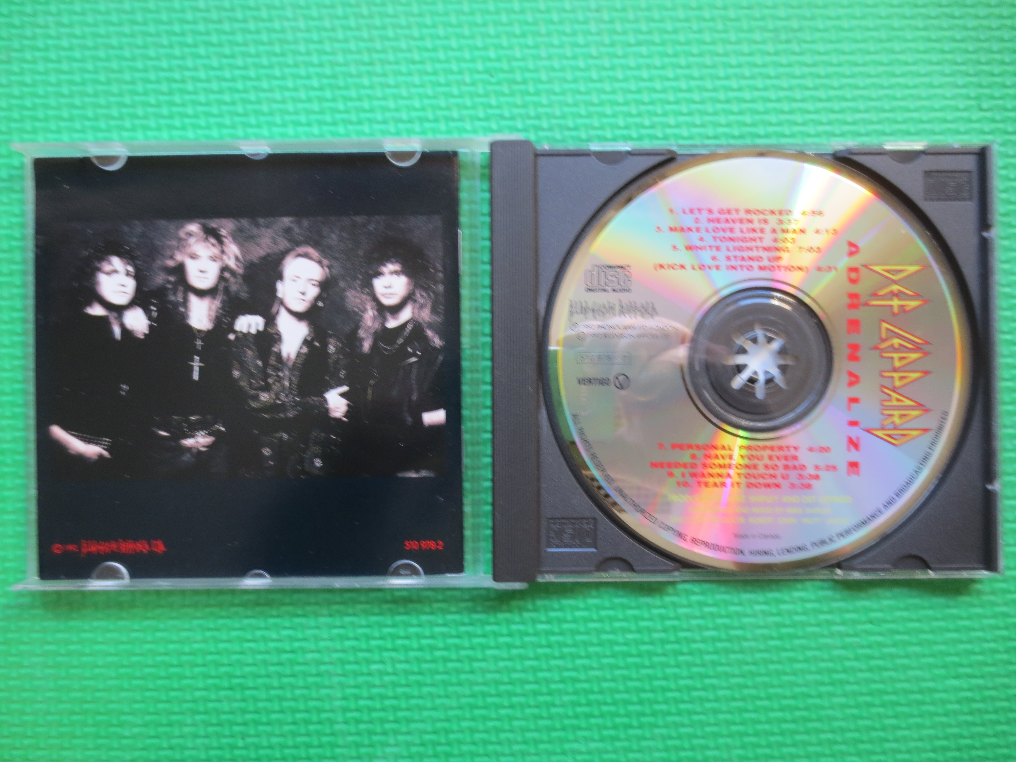 DEF LEPPARD, ADRENALIZE, Rock Album, 1992 Compact Disc, Vintage Cd