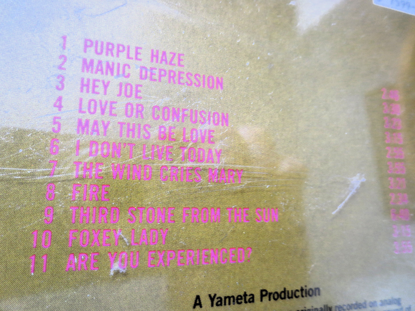 JIMI HENDRIX, Are YOU Experienced?, Rock Guitar, 1990 Compact Disc, Vintage Cd