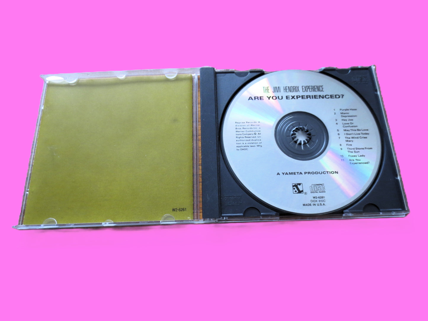 JIMI HENDRIX, Are YOU Experienced?, Rock Guitar, 1990 Compact Disc, Vintage Cd