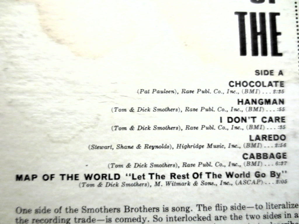 The Smothers Brothers – The Two Sides of the Smothers Brothers (1962) Vinyl LP