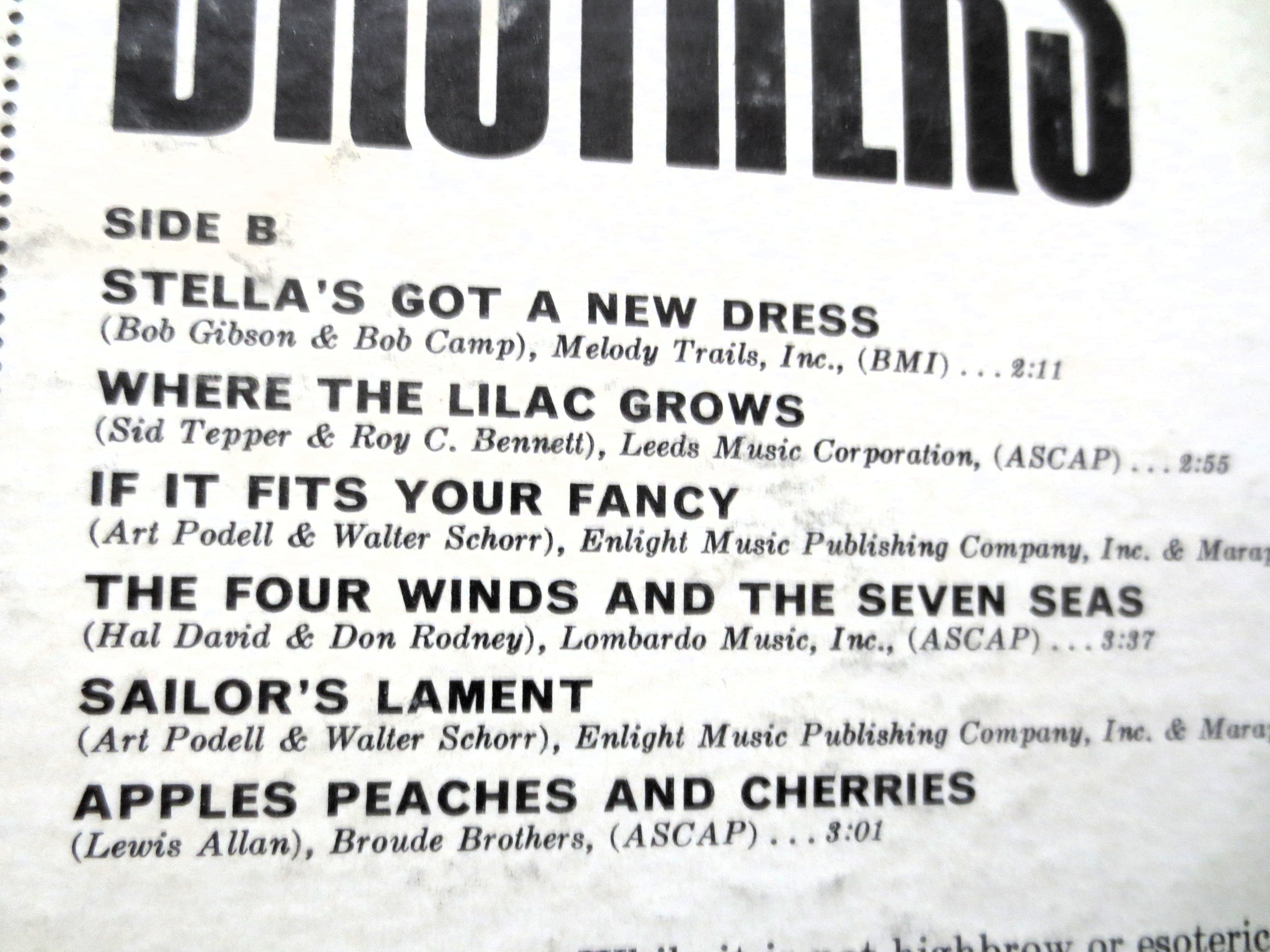 The SMOTHERS BROTHERS, "The Two Sides" - Vintage Comedy, 1962 Records