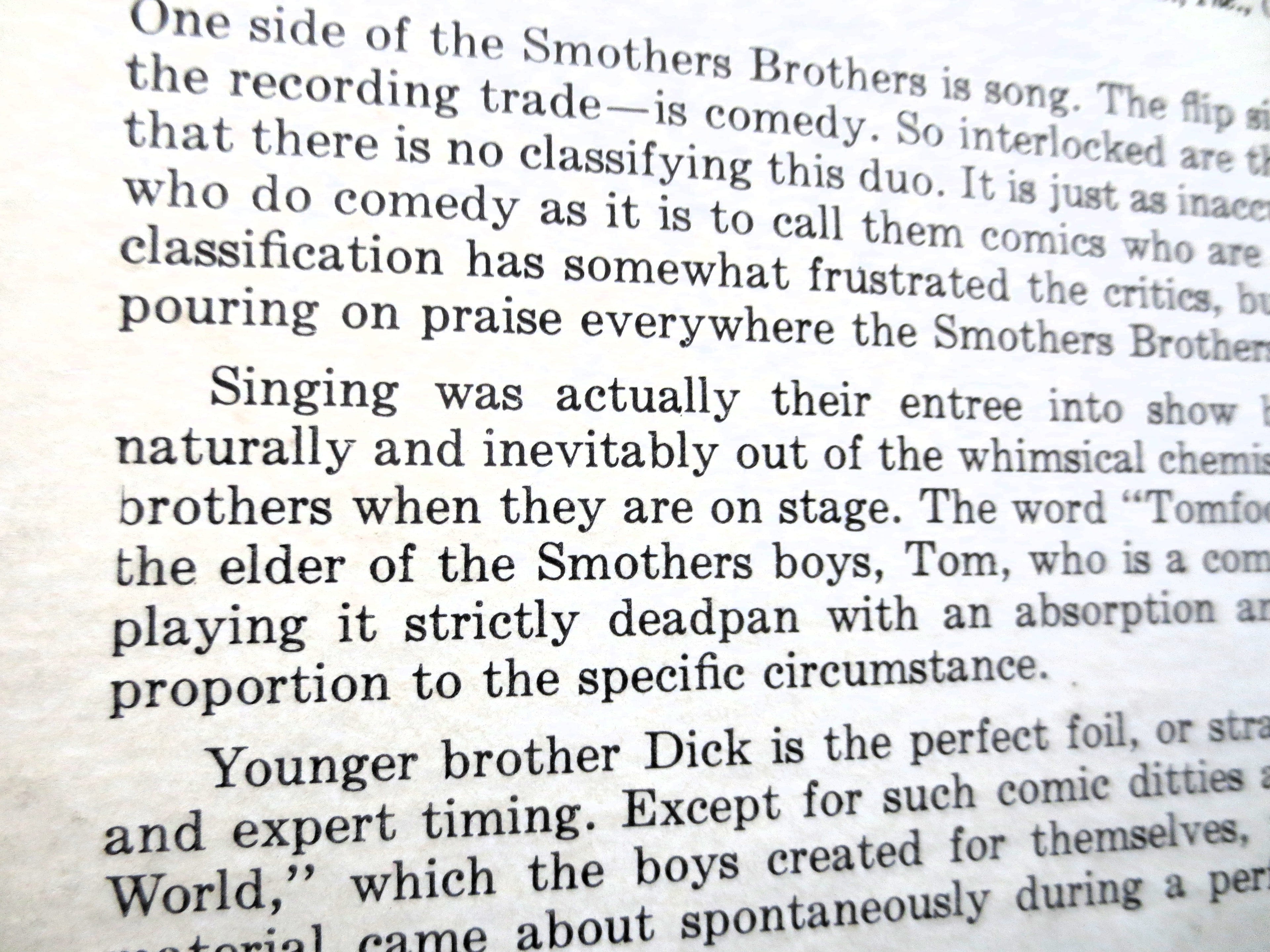 The SMOTHERS BROTHERS, "The Two Sides" - Vintage Comedy, 1962 Records