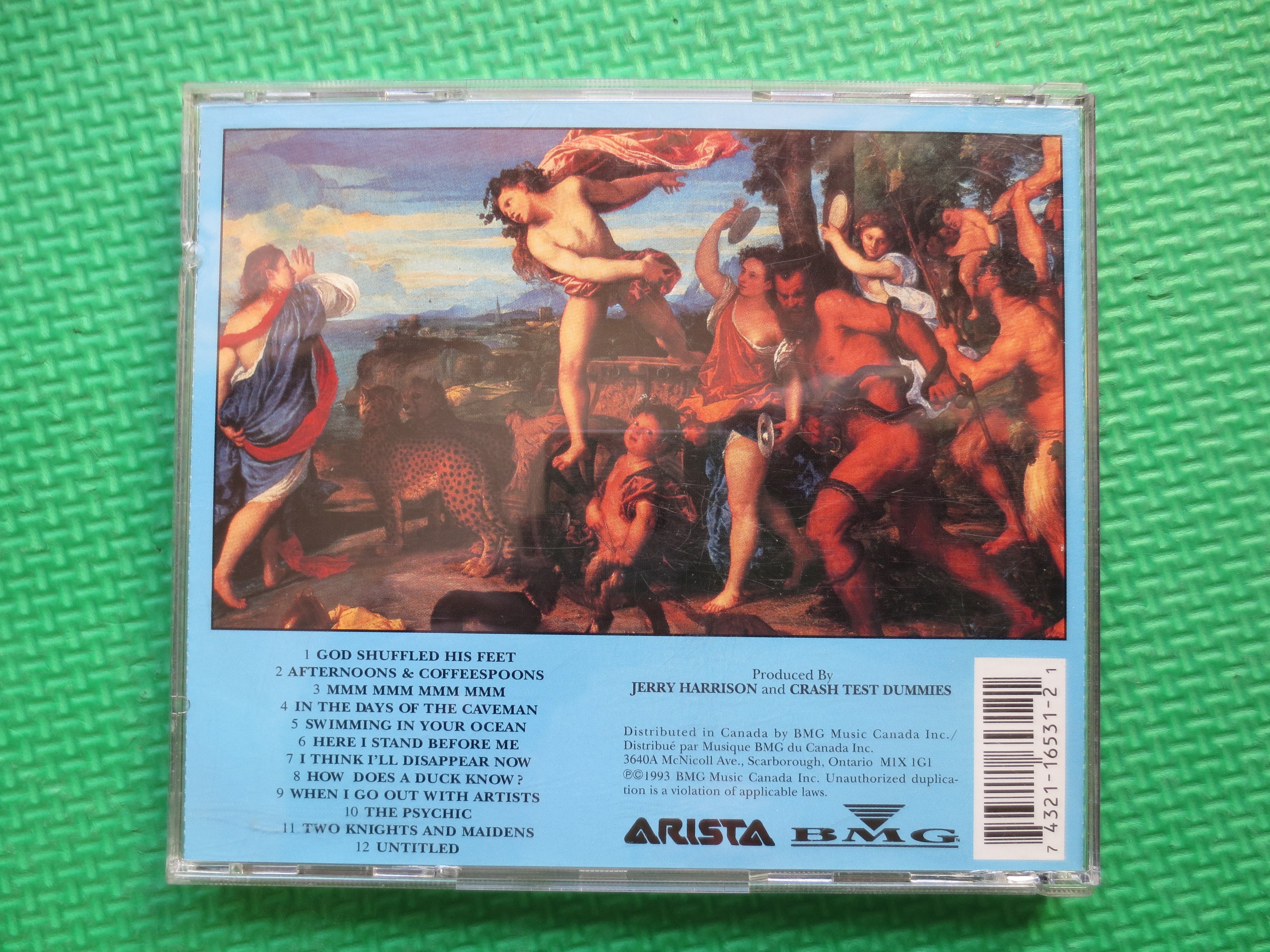 CRASH TEST DUMMIES, God Shuffled His Feet, Rock Album, 1993 Compact Disc, Vintage Cd