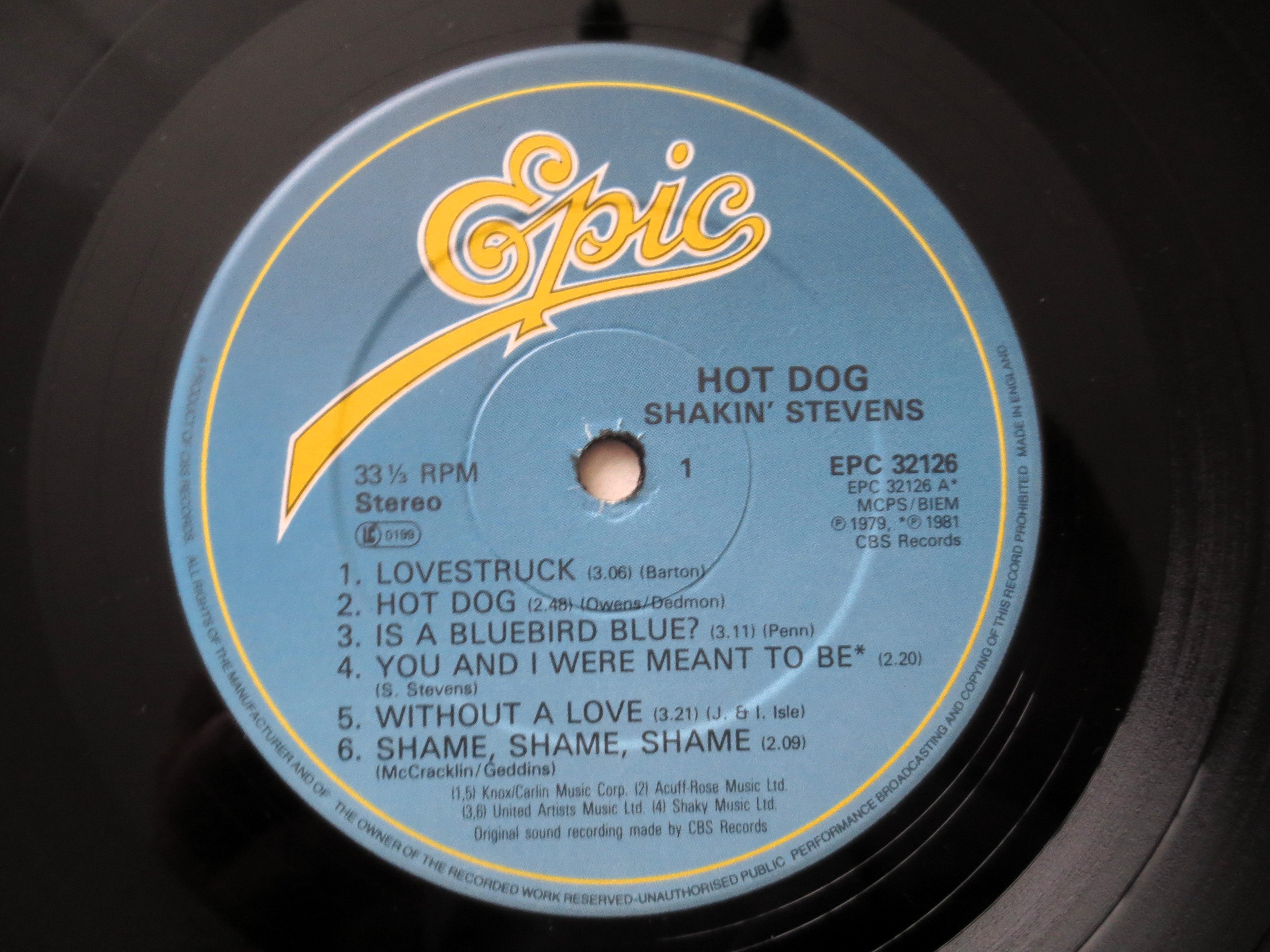SHAKIN' STEVENS, HOT Dog, Rockabilly Records, Vintage Album, 1979 Records