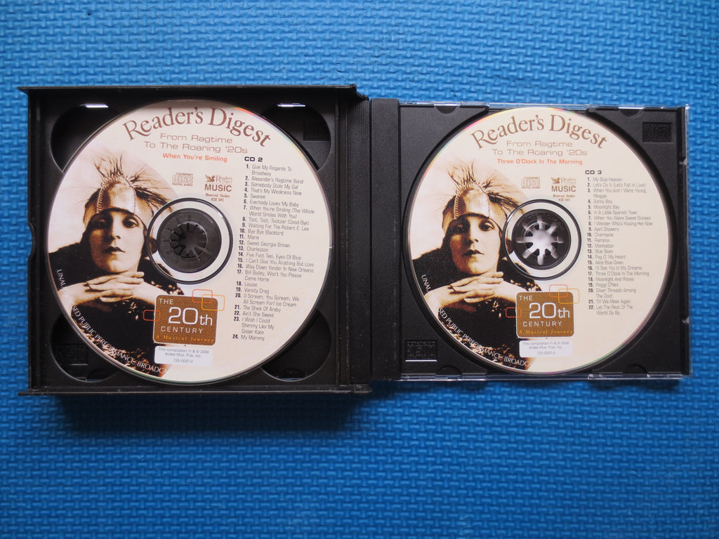 ROARING 20s Music, READERS DIGEST, Double Disc, 2006 Compact Disc, Vintage Cd