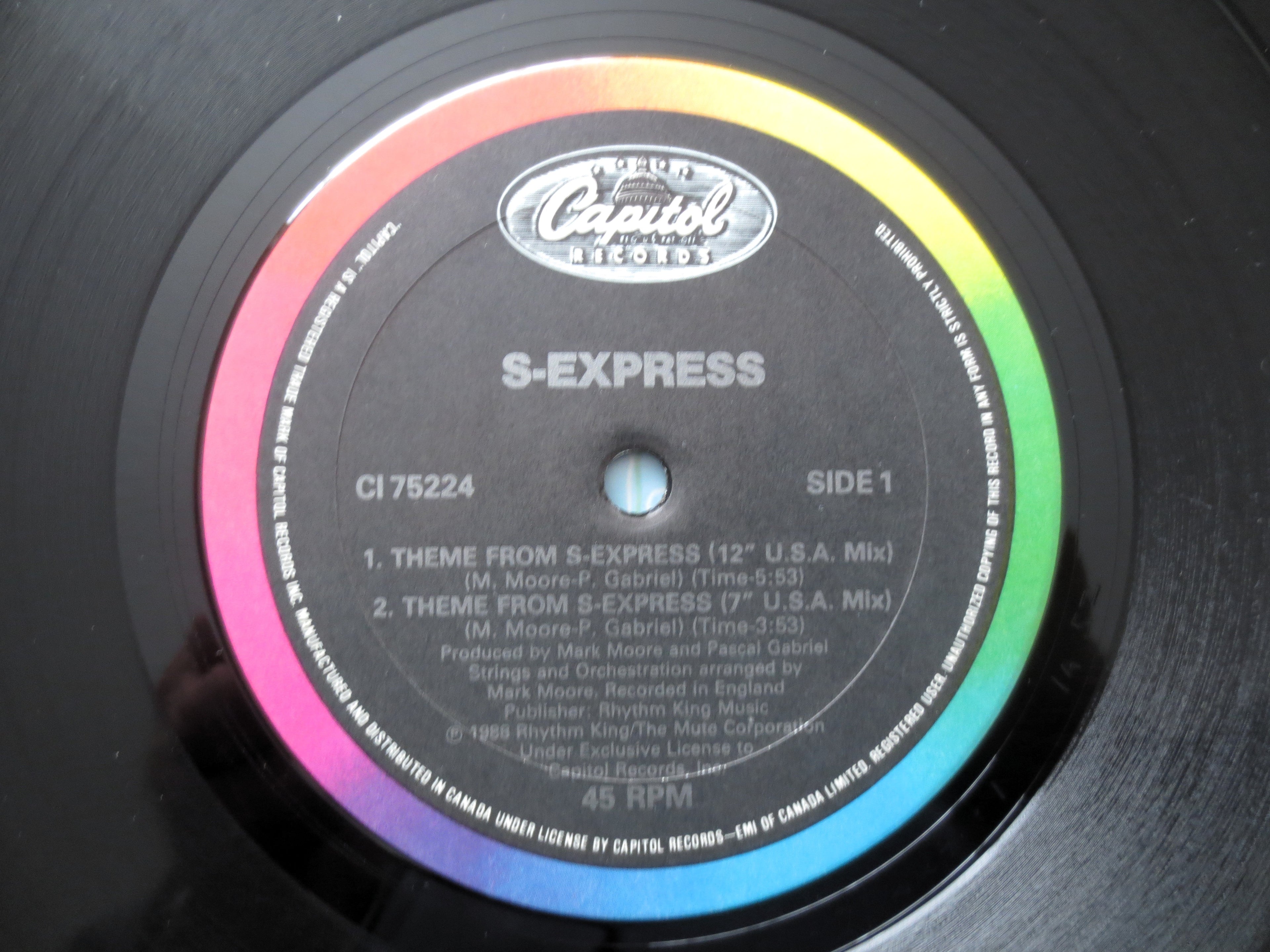 THEME From S-EXPRESS, Acid House Album, 1988 Record, Vintage Vinyl Ep