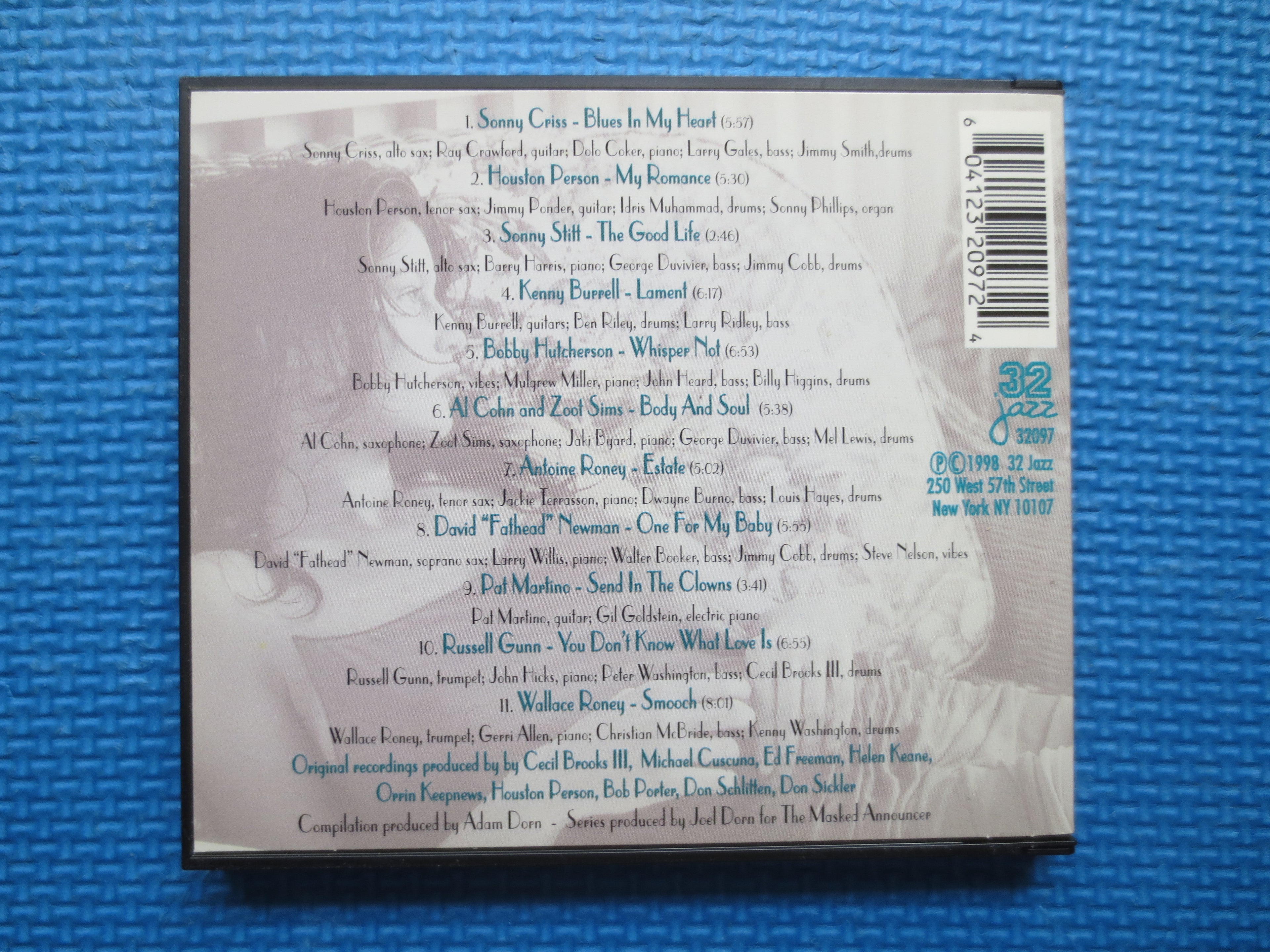 JAZZ for QUIET TIMES, Jazz Cd, Sonny Criss Cd, Houston Person Cd, Sonny Stitt Cd, Antoine Roney Cd, Jazz Lp, 1998 Compact Disc