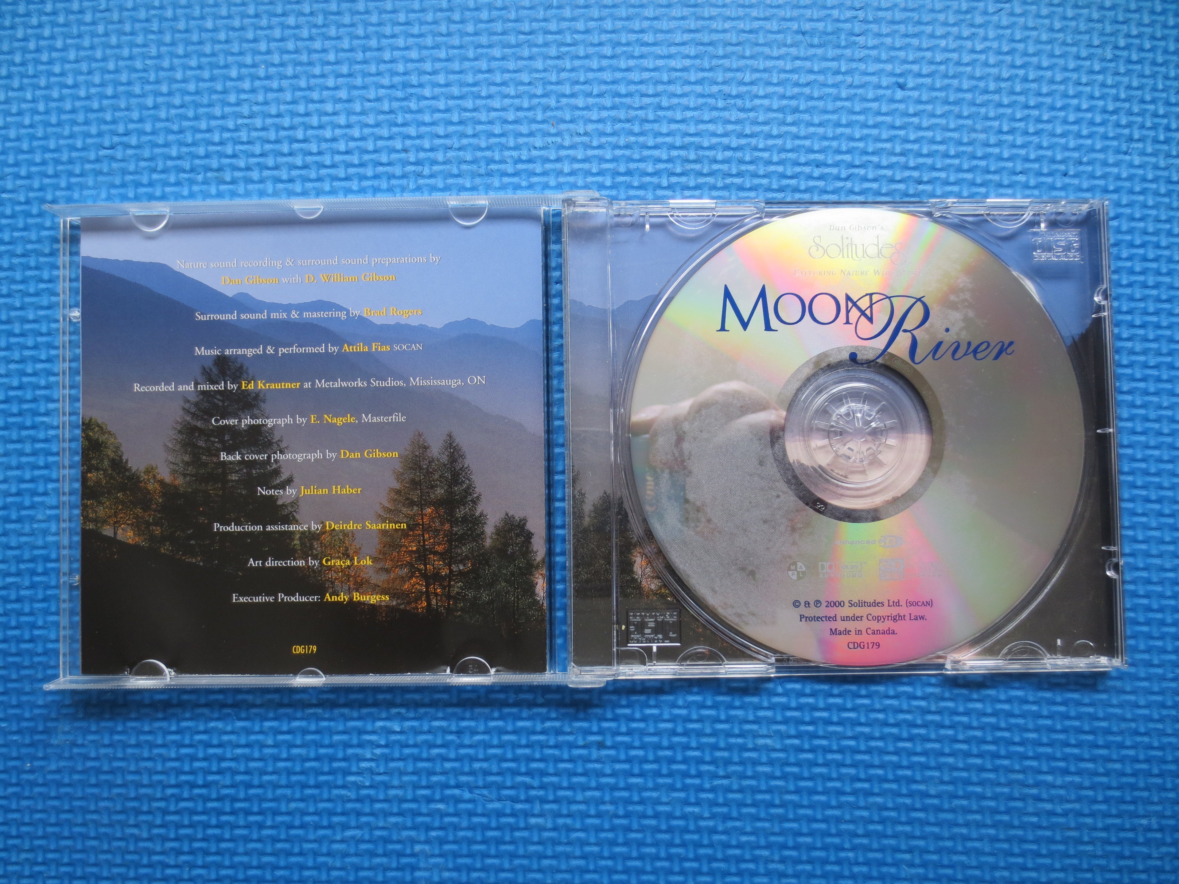 SOLITUDES, Moon River, Nature Meditation Music, 2000 Compact Disc, Vintage Cd